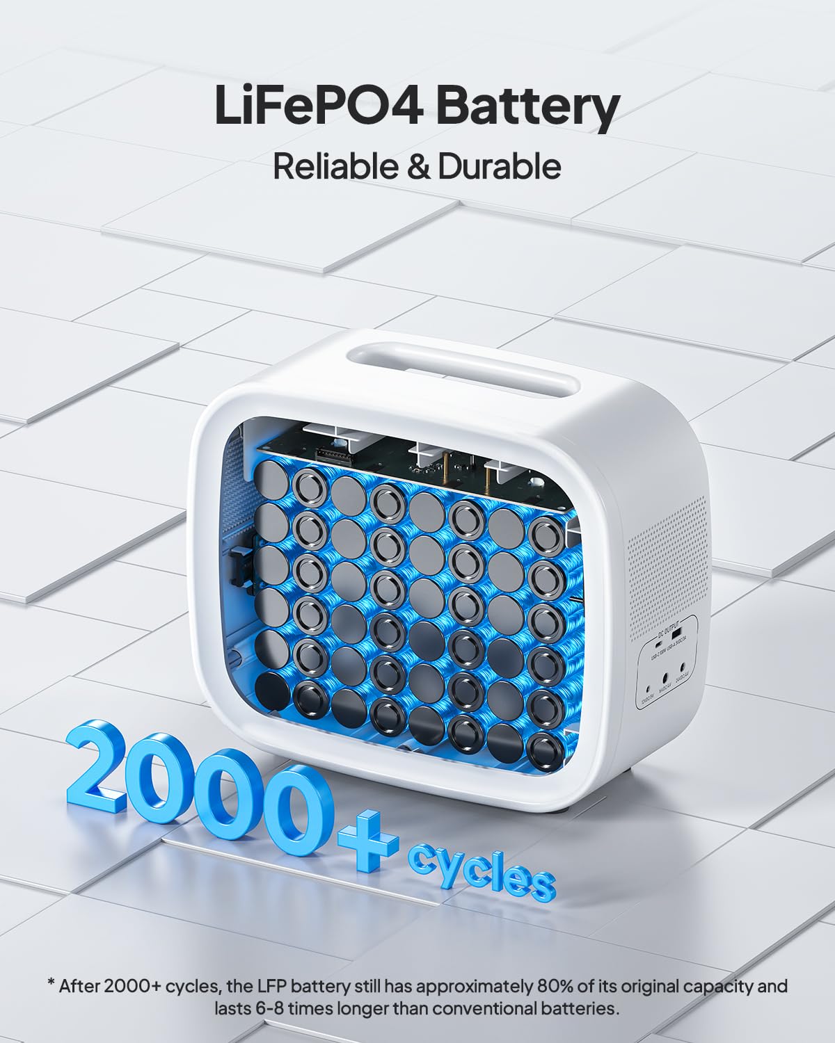 BLUETTI CPAP Backup Battery X60 Powerful 614Wh Power Supply with Comprehensive Cable Set for ResMed S9, AirSense 10 & 11, AirCurve 10, Perfect for Camping & Hurricane Preparedness