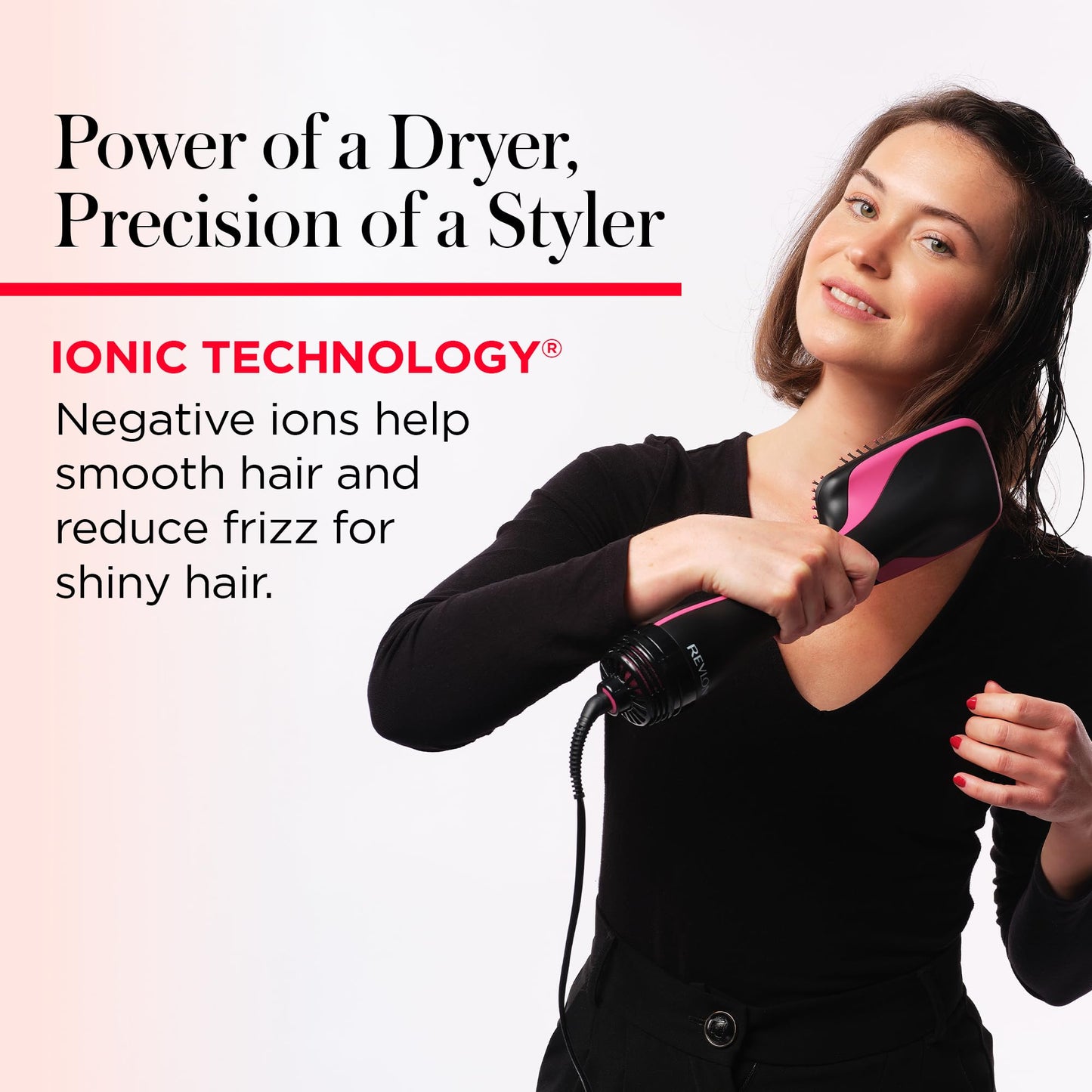 REVLON One-Step Hair Dryer and Styler, All-in-One Detangling and Straightener Brush for Salon-Quality Smooth, Straight Hair, Mor