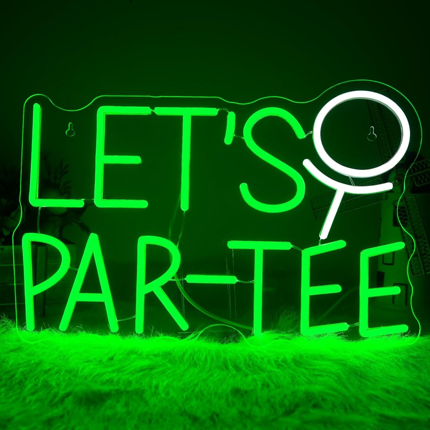 WLHOPE Let's Par Tee Neon Sign for Wall Decor Golf Led Light Sign for Golf Club Neon Signs Neon for Bedroom Light Up Sign for Sport Neon Sign Golf Gift for Men Golf Lover Gift