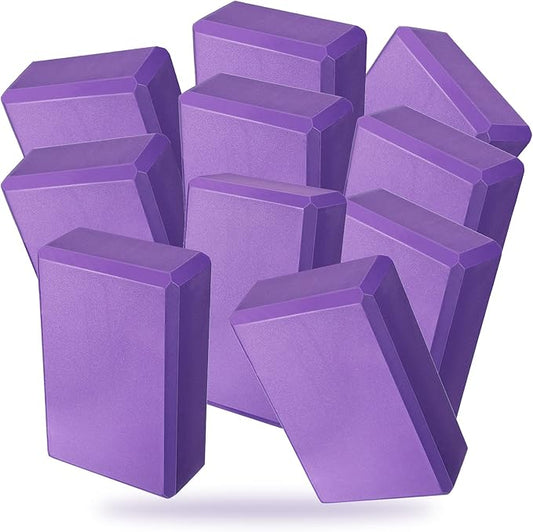 10 Pcs Yoga Blocks Eva Foam Blocks Supportive Yoga Brick Soft Non Slip Gymnastic Blocks Lightweight Dance Blocks for Stret...