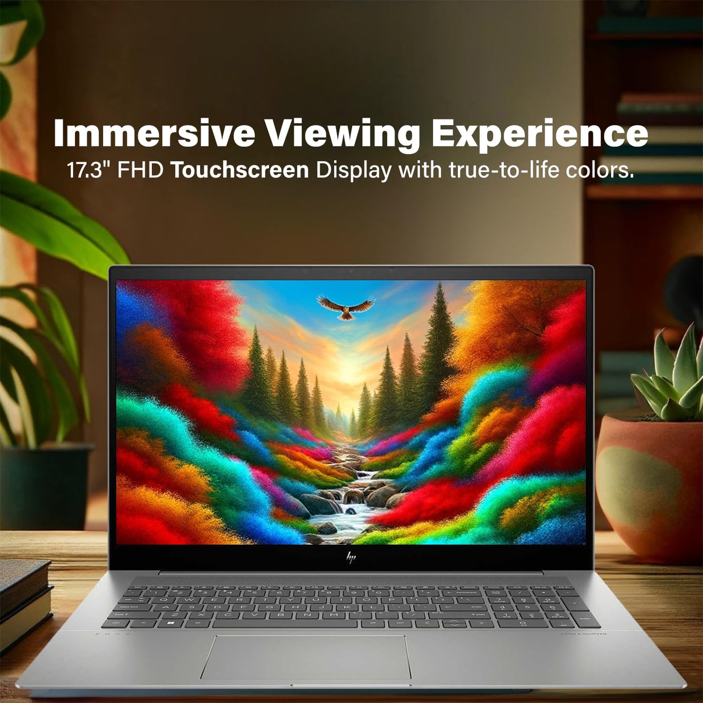 Hp Envy 17.3 Fhd Touchscreen Laptop | Intel Core I7-1355U | Geforce Rtx 3050 | Backlit Keyboard | Bang & Olufsen Audio | Wi-Fi 6