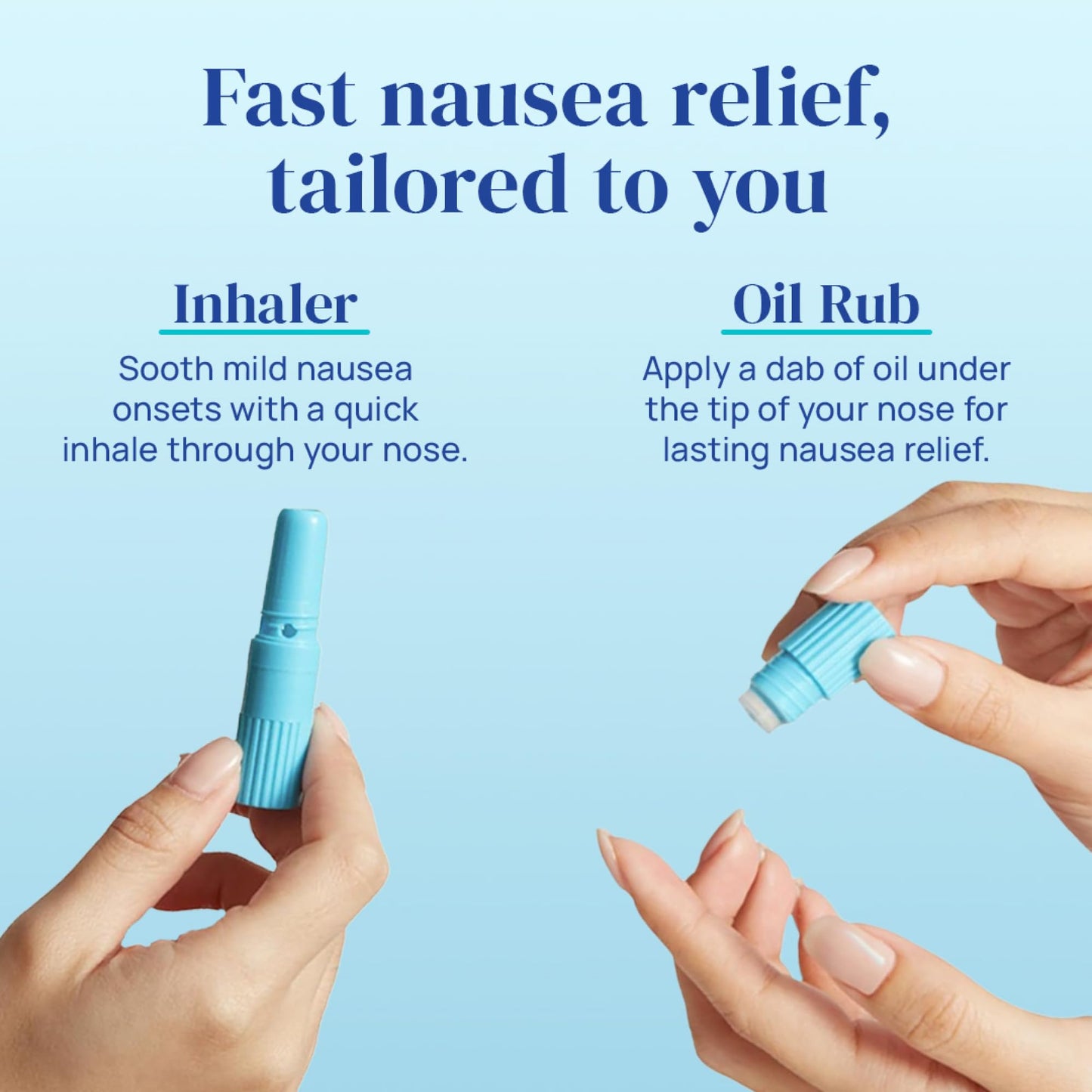 Allclair Nausea Relief Inhaler - Take Control of Motion Sickness, Morning Sickness, Medication, Stress - Fast, Natural, Drug-Free, Non-Drowsy & Portable Travel Essential (4 Inhalers)