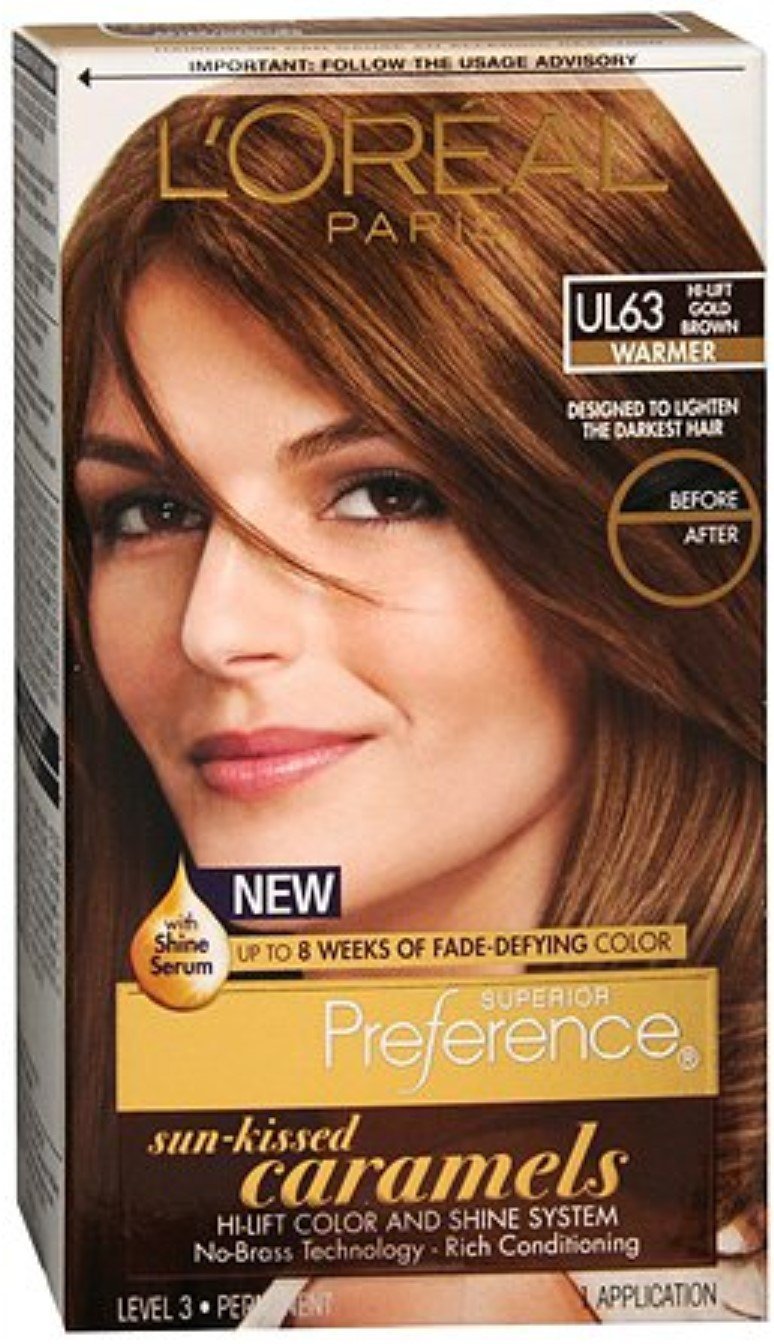 LOreal ParisSuperior Preference Preference Sun-Kissed Caramels, UL63 Hi-Lift Gold Brown 1 ea (Pack of 5)