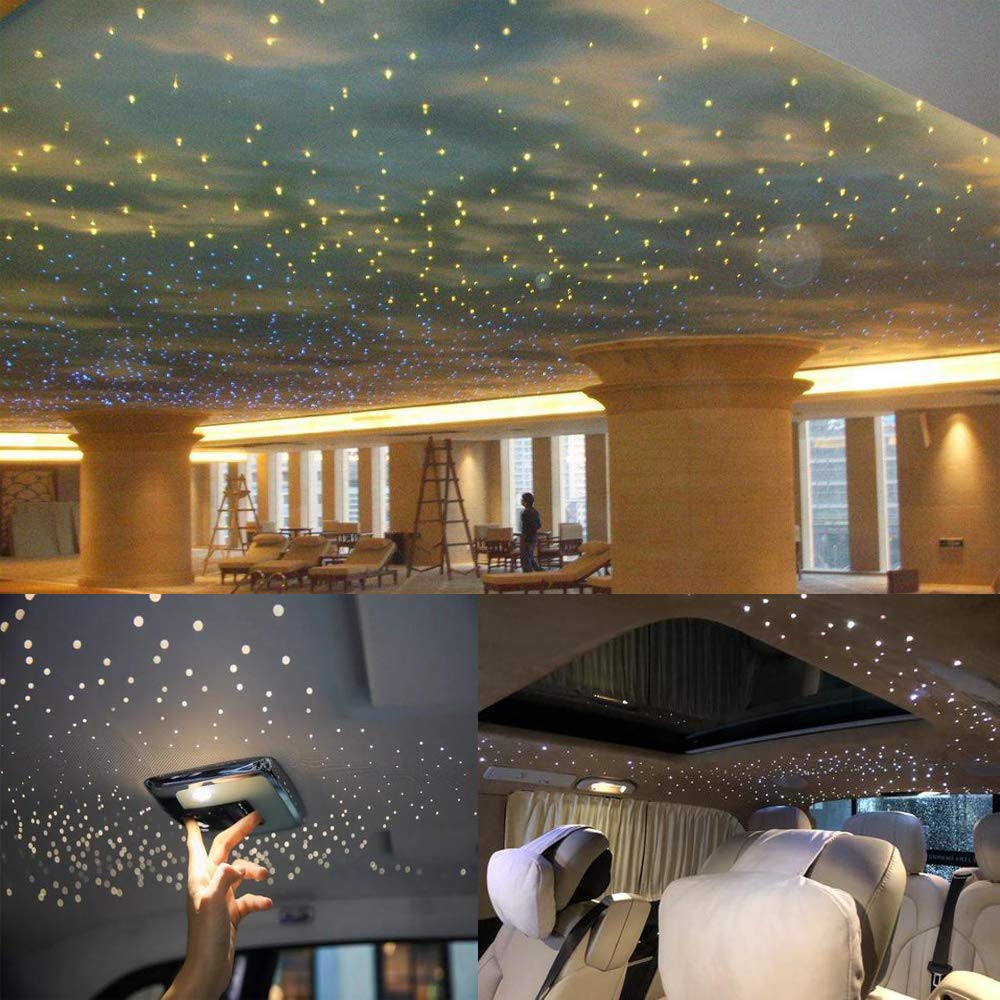 Akepo 16W Rgbw Twinkle Fiber Optic Ceiling Light Kit, 430Pcs 9.8Ft, Multicolor, Led + Remote Control, Model 769407390496