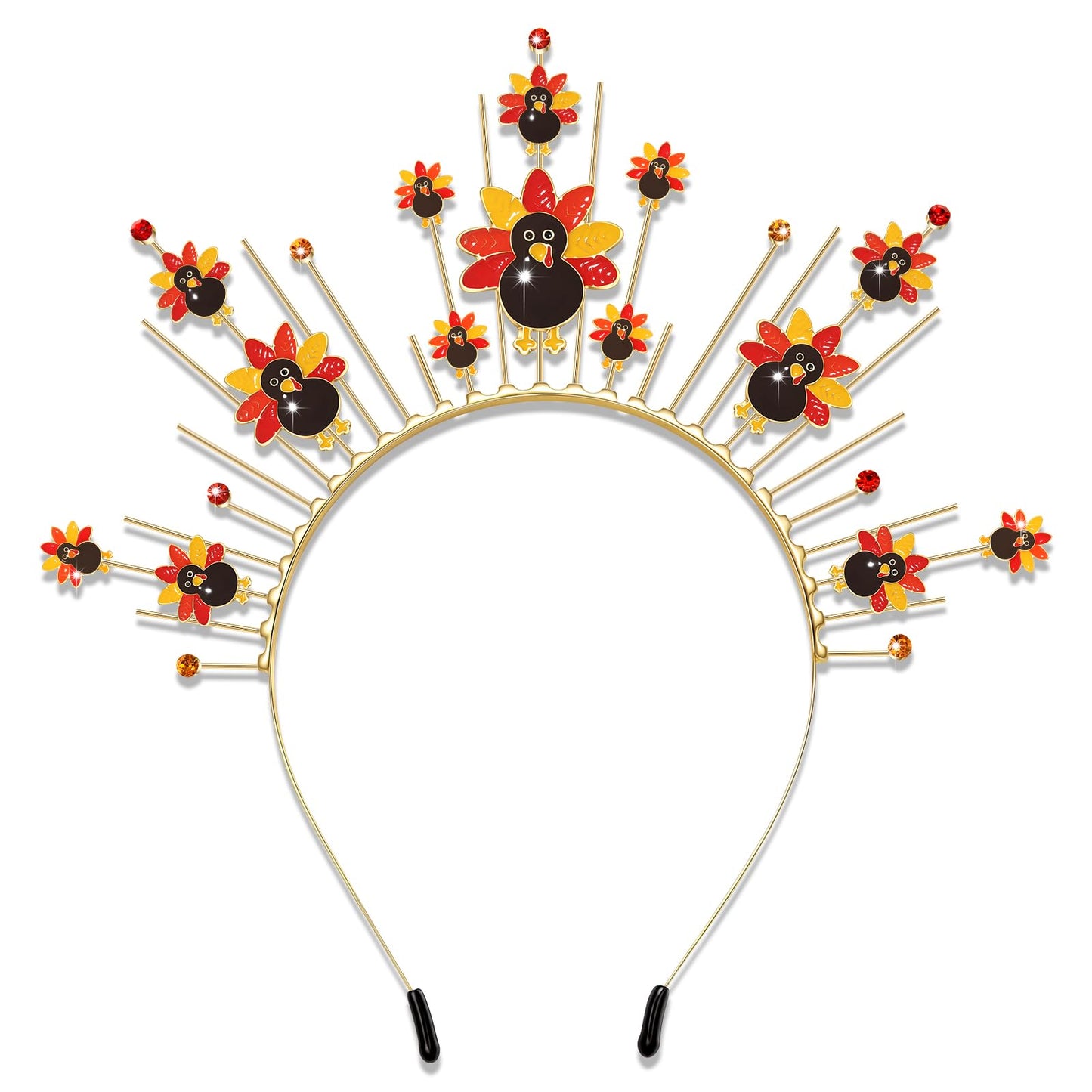 mokkia Thanksgiving Headband for Women Fall Turkey Headbands Halo Crown Thanksgiving Outfits Fall Accessories Costume Party Favo