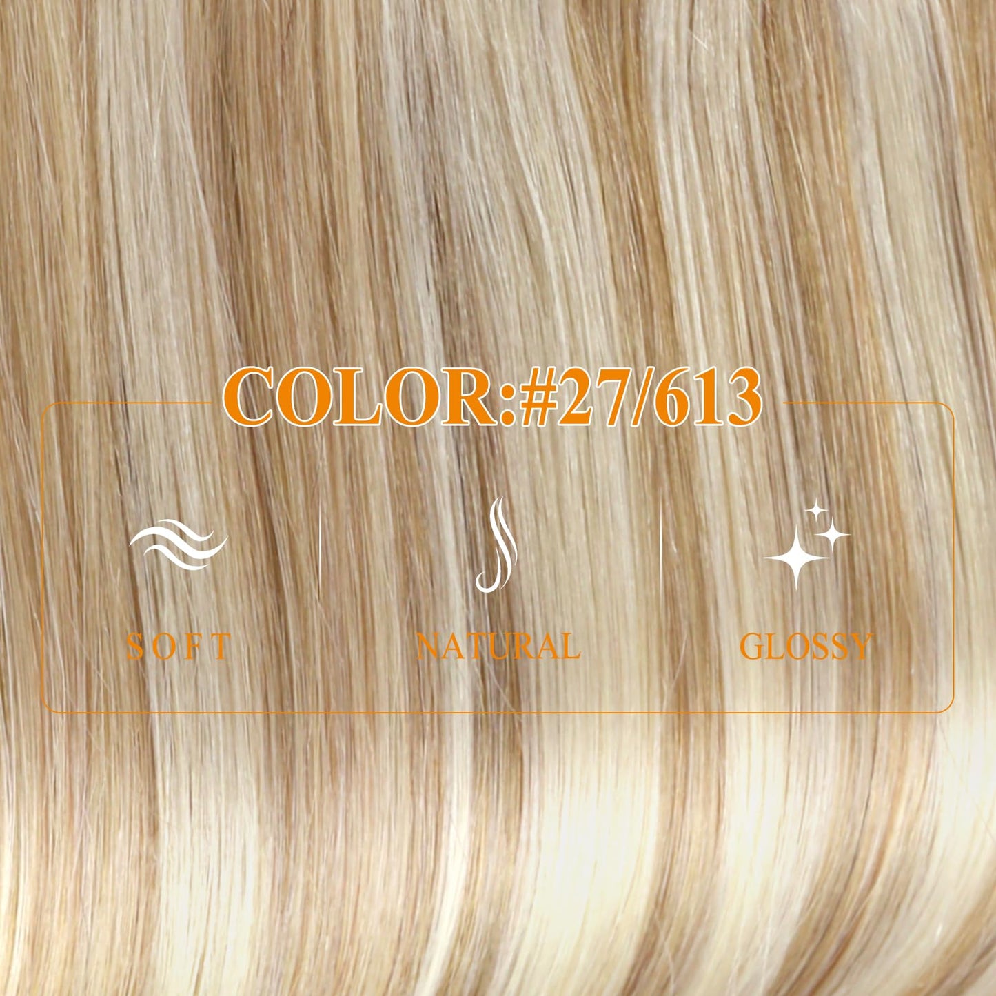 Easyouth Wire Human Hair Extensions Highlights Invisible Wire Real Hair Extension Honey Blonde Highlight Bleach Blonde Layered H