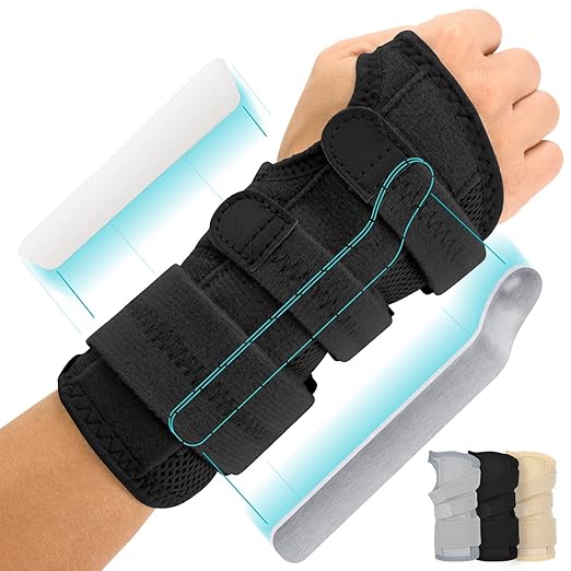 Vive Carpal Tunnel Wrist Brace with Splint for Left or Right Hand - Adjustable Night Wrist Support Splint Immobilizer for ...