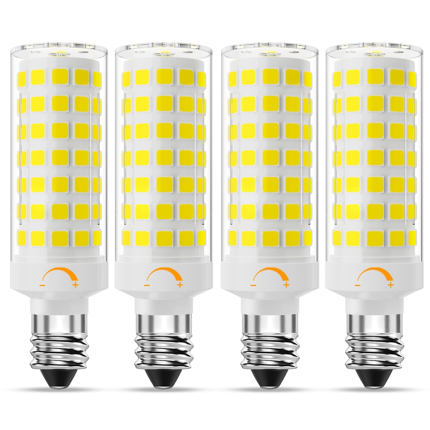Lacnooe E11 Led Bulb Dimmable Jde11 120V 75W Halogen Candelabra Bulbs Equivalent T3 T4 Mini Base Jd E11 Bulb 6000K Daylight White 7W 750Lm E11 For Ceiling Fans Chandeliers Cabinet Lighting 4 Pack