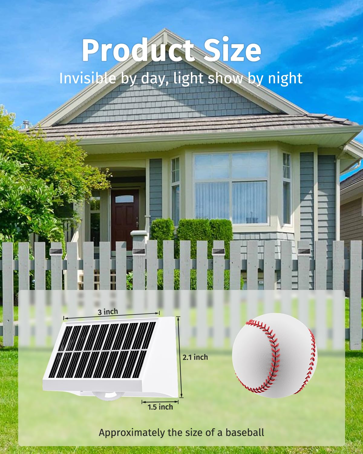 SenLuKit Solar Fence Lights LED 7 Mode Waterproof Outdoor Deck Lights 12 Pack White SFL - 12