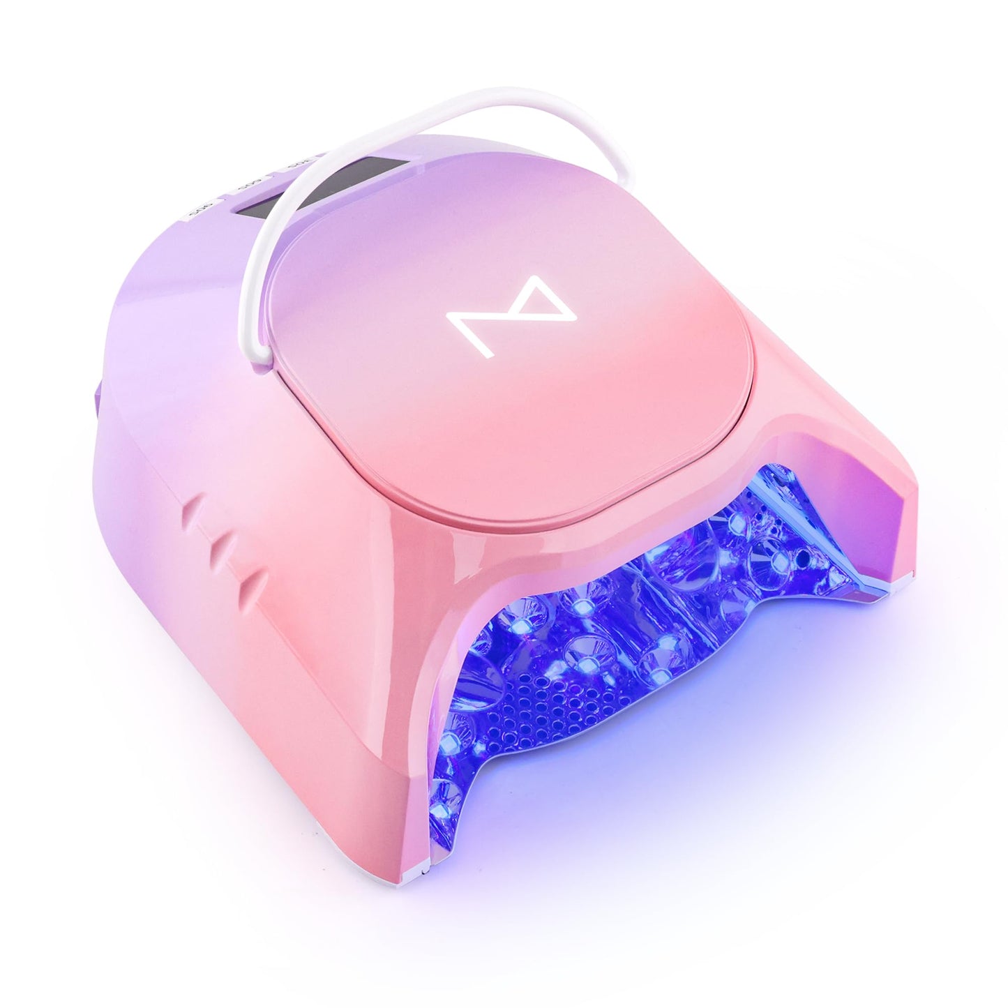 M - GlowPro Professional Hybrid 86W Wireless Rechargeable UV LED Nail Curing Lamp Cordless Nail Dryer for Gel Nails, Manicure, P