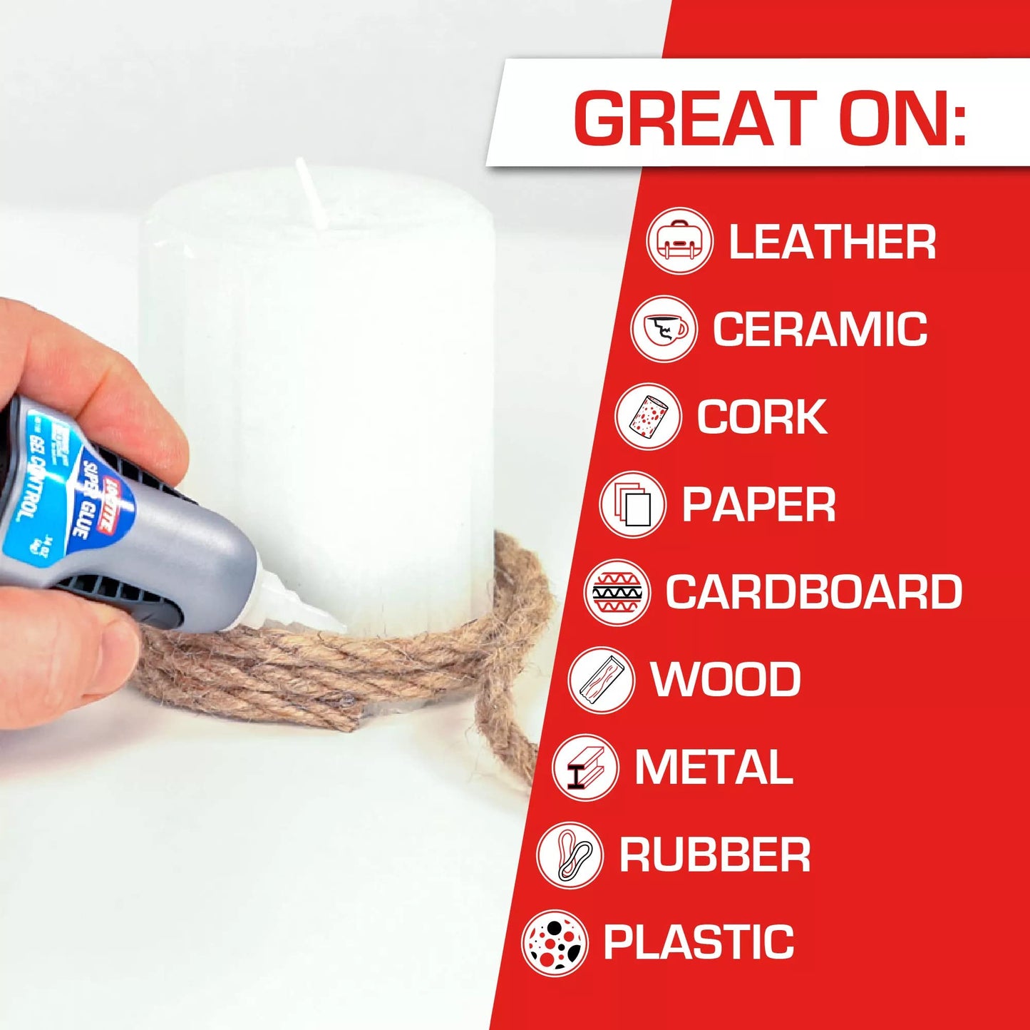 Loctite Super Glue Gel Control, Clear, 0.14 fl oz Bottle, 1 Pack - Superglue for Plastic, Wood, Metal, Crafts & Repair, Cyanoacrylate Adhesive Instant Glue, Quick Dry