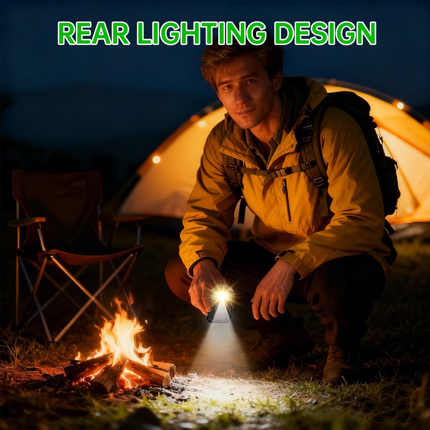Portable Carbon Monoxide Detector for Travel, 4-in-1 CO Detector with Audible & Visual Alerts, Magnetic Lanyard, LED Light, 220H Standby, CO Monitor/Temp/Humidity/UV Sensor for Camping, Home, RV, Car