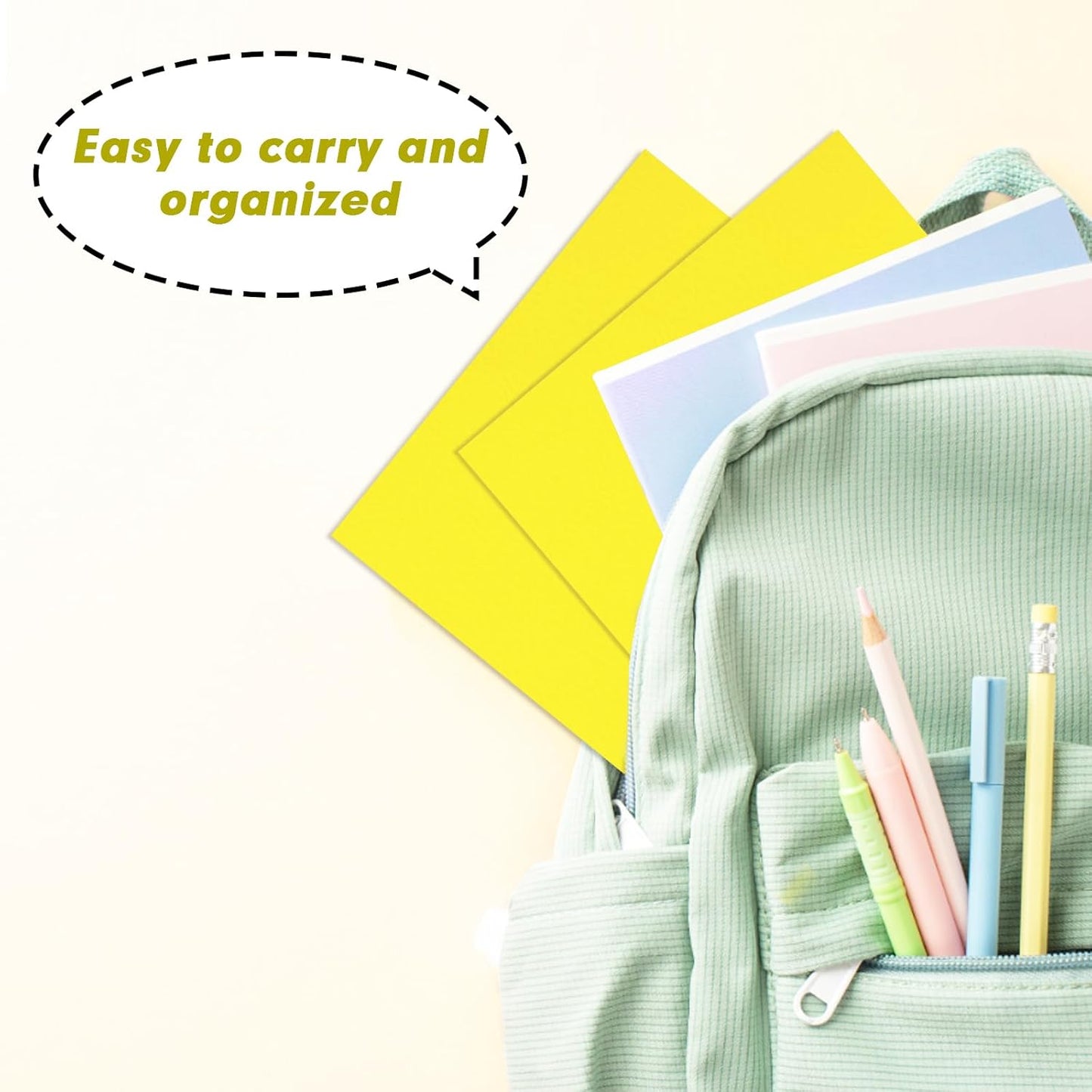 50 Pack 2 Pocket Folders - Letter Size, Yellow