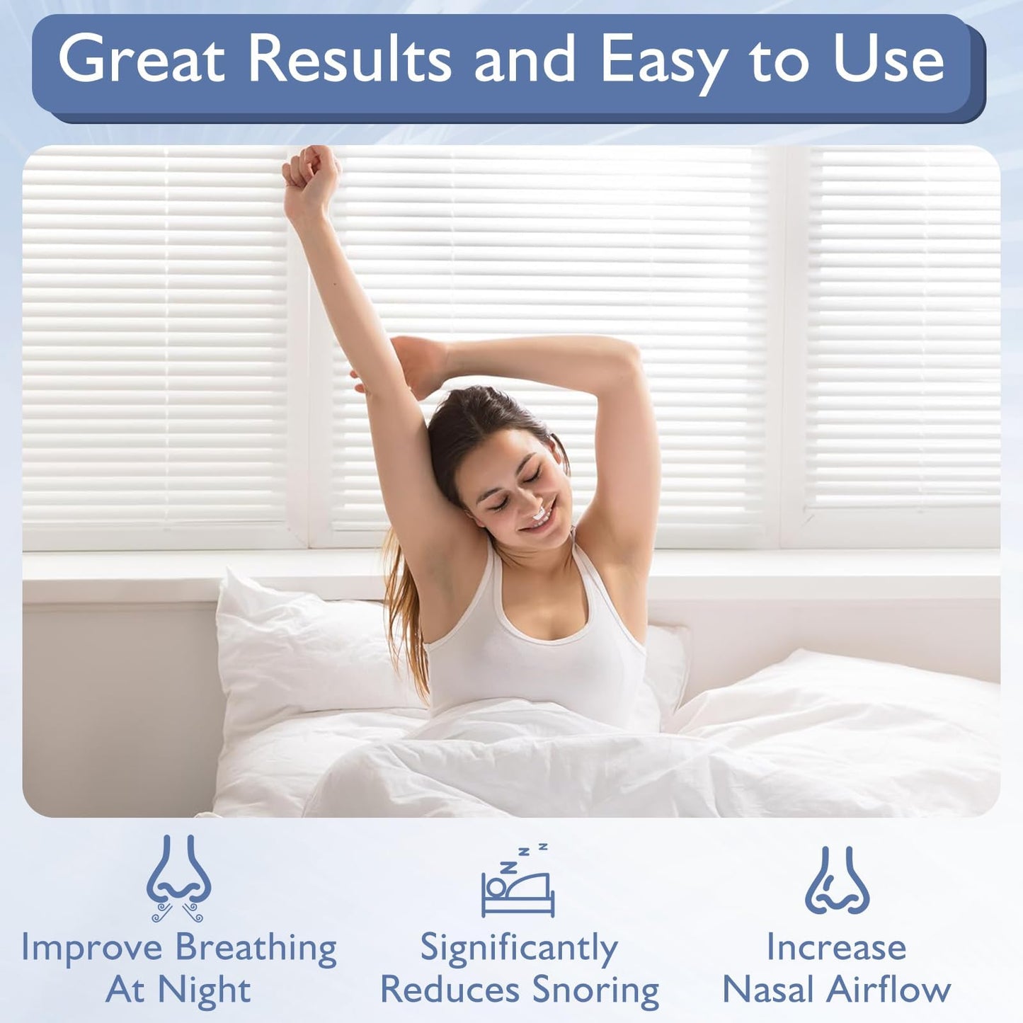 Nasal Dilators for Sleeping, Anti Nose Clip to Ensure Deep Sleep, Snoring Nose Clip Nose Magnet for Breathing Strip, Effective Anti Snoring Devices, Snoring Solution for Men and Women