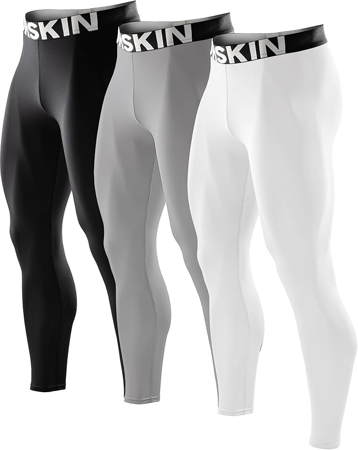 DRSKIN 5, 4, 3 or 1 Pack Men’s Compression Pants Tights Leggings Sports Baselayer Running Athletic Workout Active