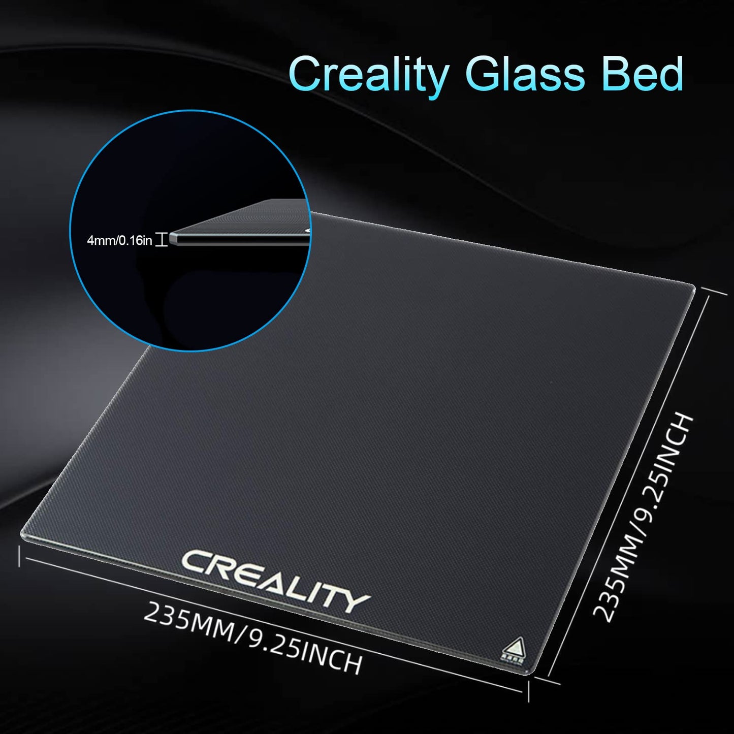 Mefine Ender 3 Glass Bed Upgraded 3D Printer Tempered Glass Plate Build Surface for Ender 3/3 Pro/3 V2/3 S1,Ender 5/5 Pro, 235x235x4mm