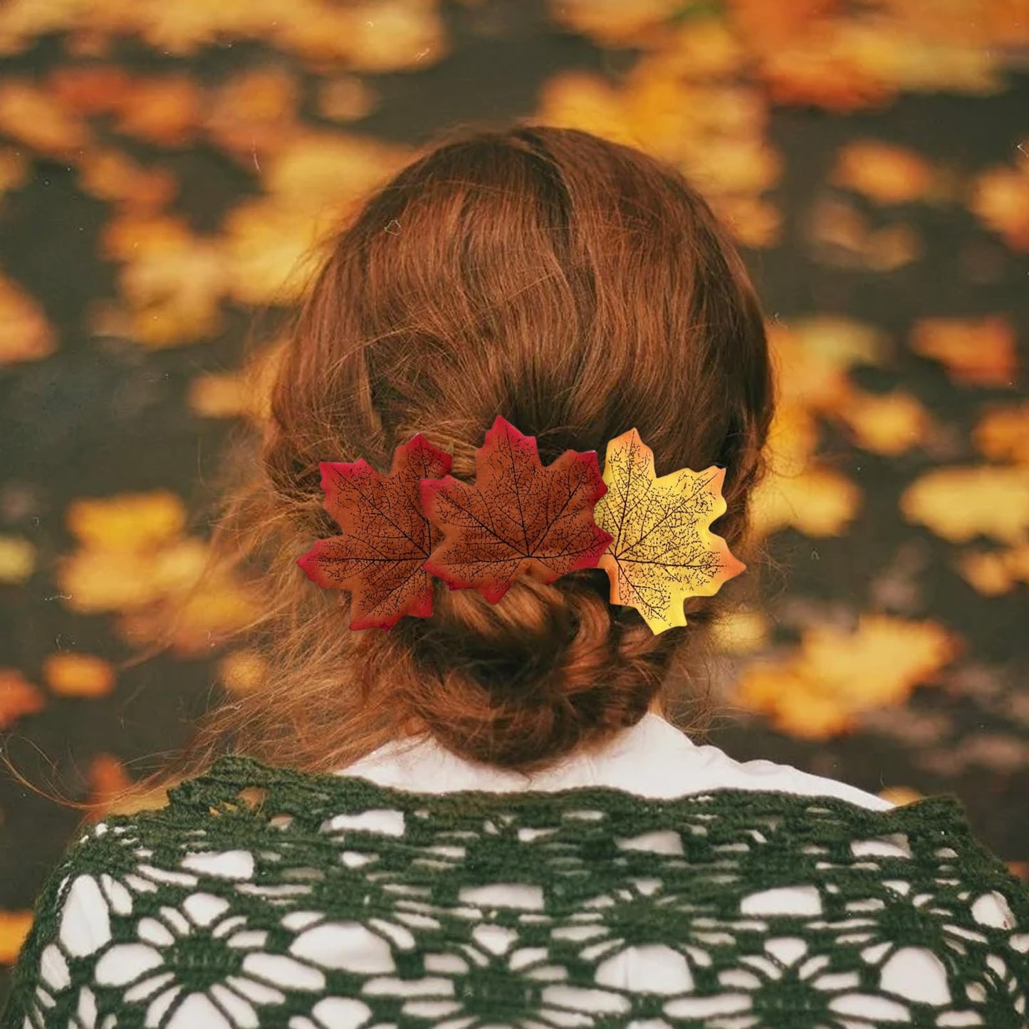20 Pcs Maple leaf Hair Clips Thanksgiving Maple-shaped Hairpin Fall Hair Decoration for Women Girls Maple leaves Hair Accessorie