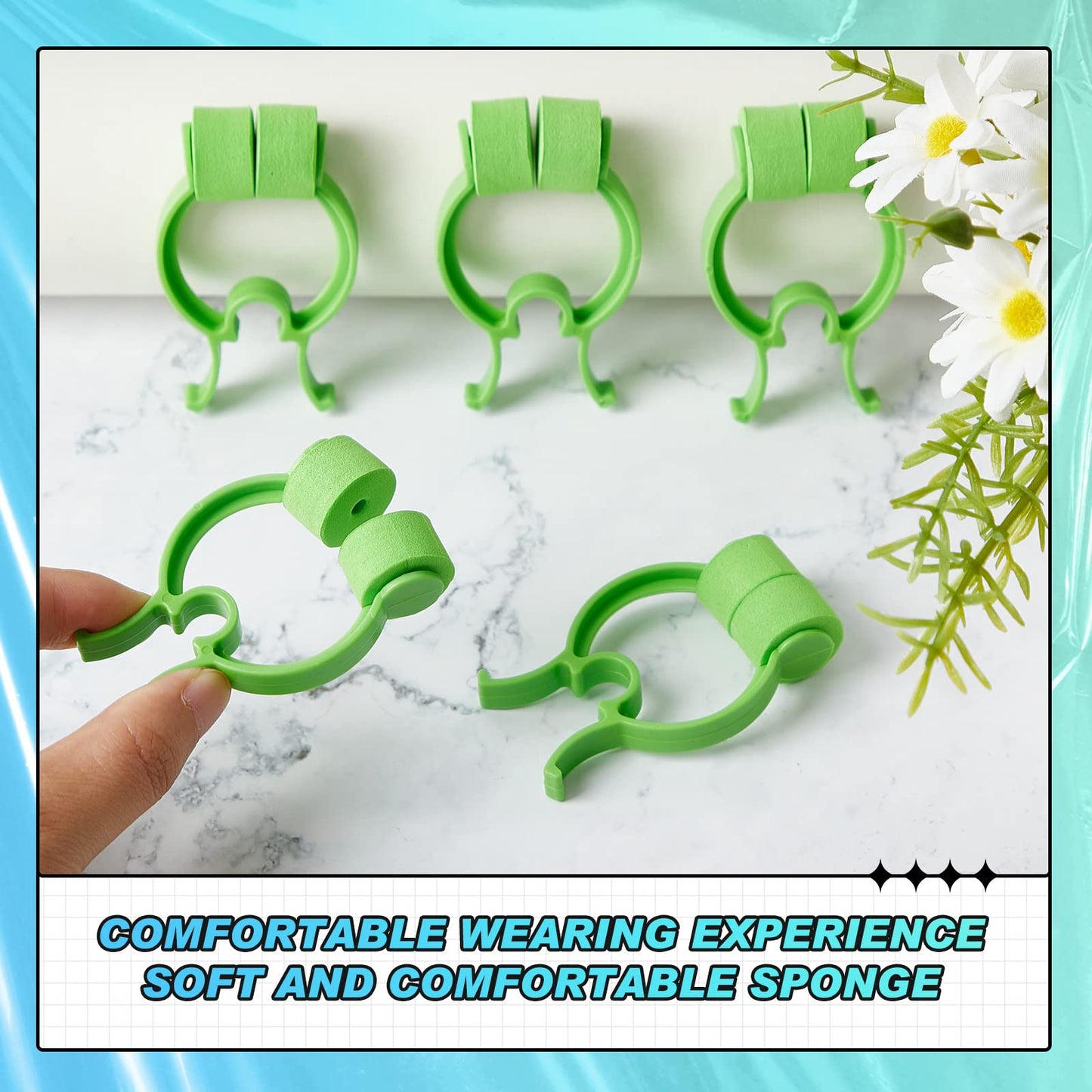 Fabbay 100 Pcs Stop Nosebleeds Clip Nose Bleed Stopper Nasal Clip for Adult Emergency Accident, Blue and Green