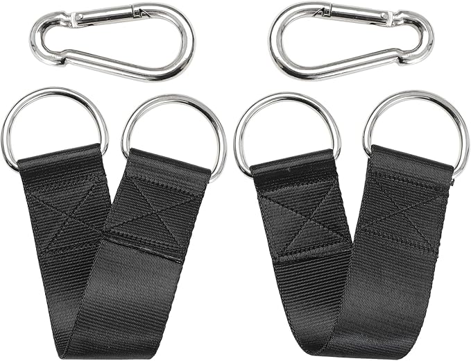PANTIK Pair of Outdoor Hanging Straps with carabiner Holds 150kg/ 330lbs Straps Hanging Kit Hooks for Camping, Door Bar, G...