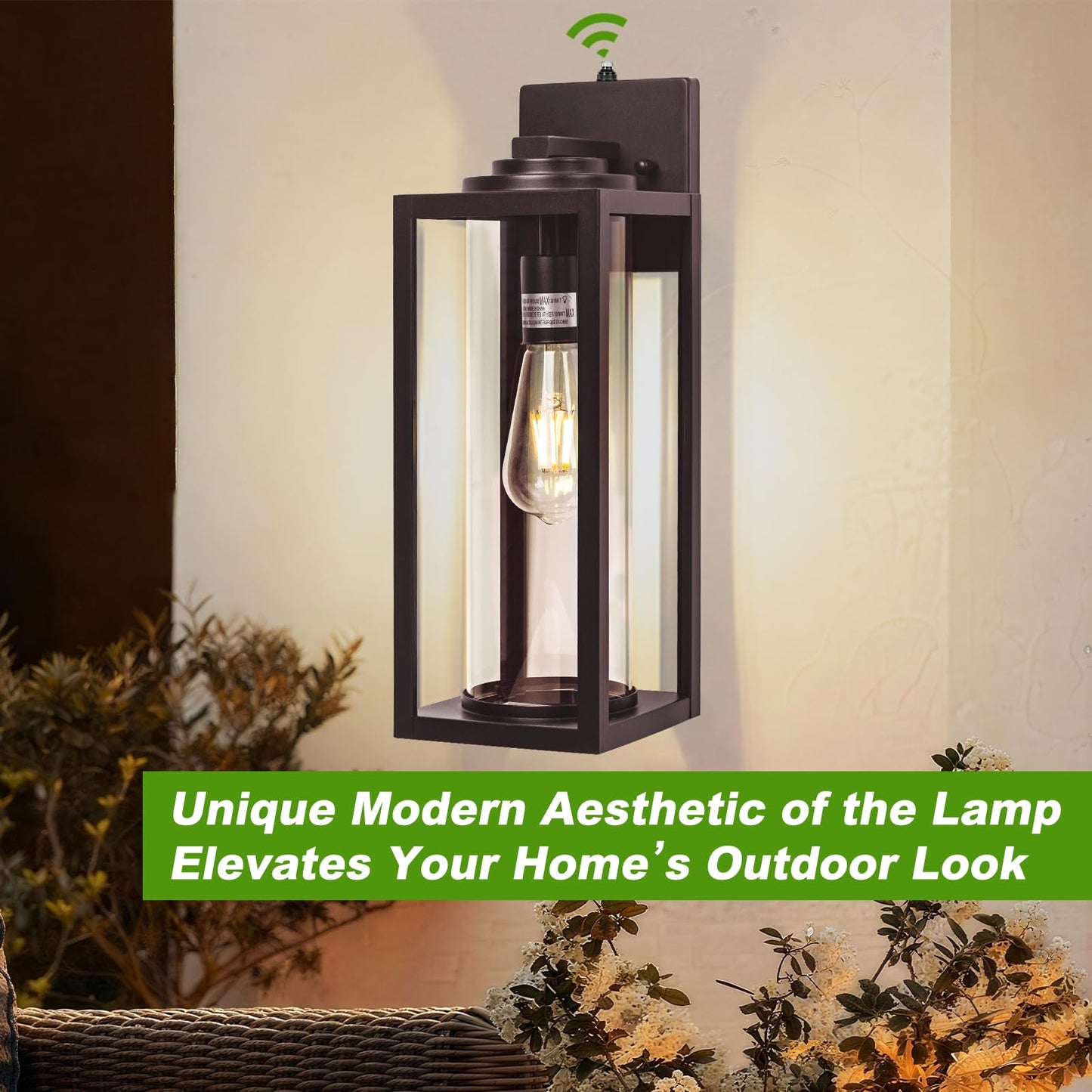 Filiyano 20Inch Dusk To Dawn Outdoor Wall Light Fixtures - 2 Packs Large Exterior Waterproof Outdoor Lighting  Modern Porch Sconces Wall Mounted Lighting  Industrial Outside Lantern For Front Door