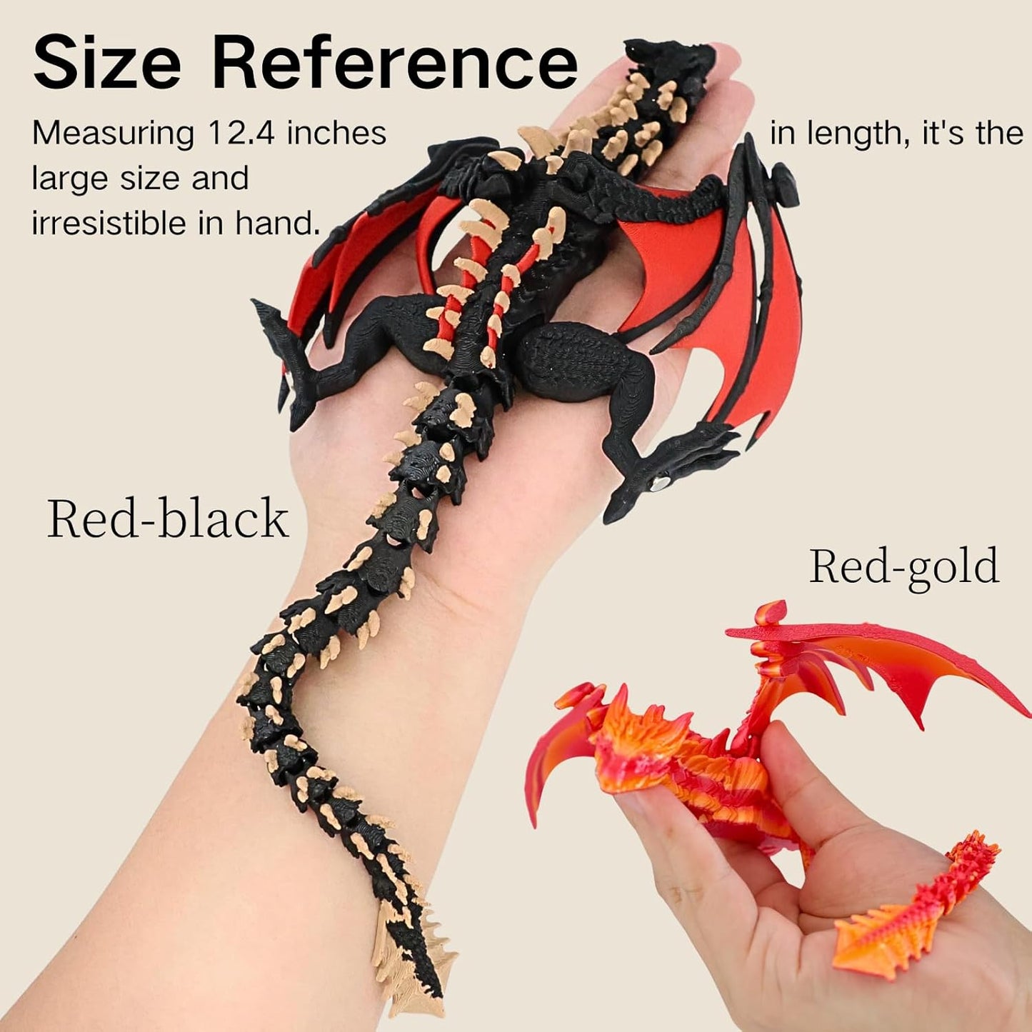 Wyvern Castle Dice Tower (with 5 polyhedral dice and a Dragon) for Table Games, D&D & RPG Games, Perfect Table Decoration and Party Surprise Gifts (Red Gold)