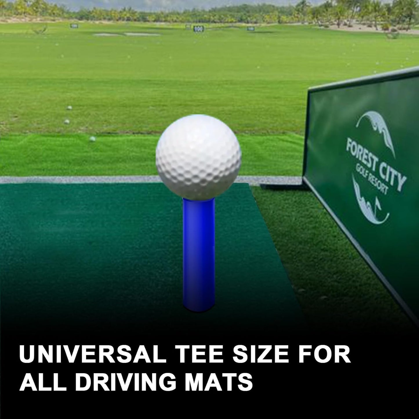 Rubber Golf Tees for Mats & Indoor Golf Simulators - 8 Pack Mixed Size for Driving Range & Indoor and Outdoor Golf Hitting Mats (US Sizes, 8 Sizes)