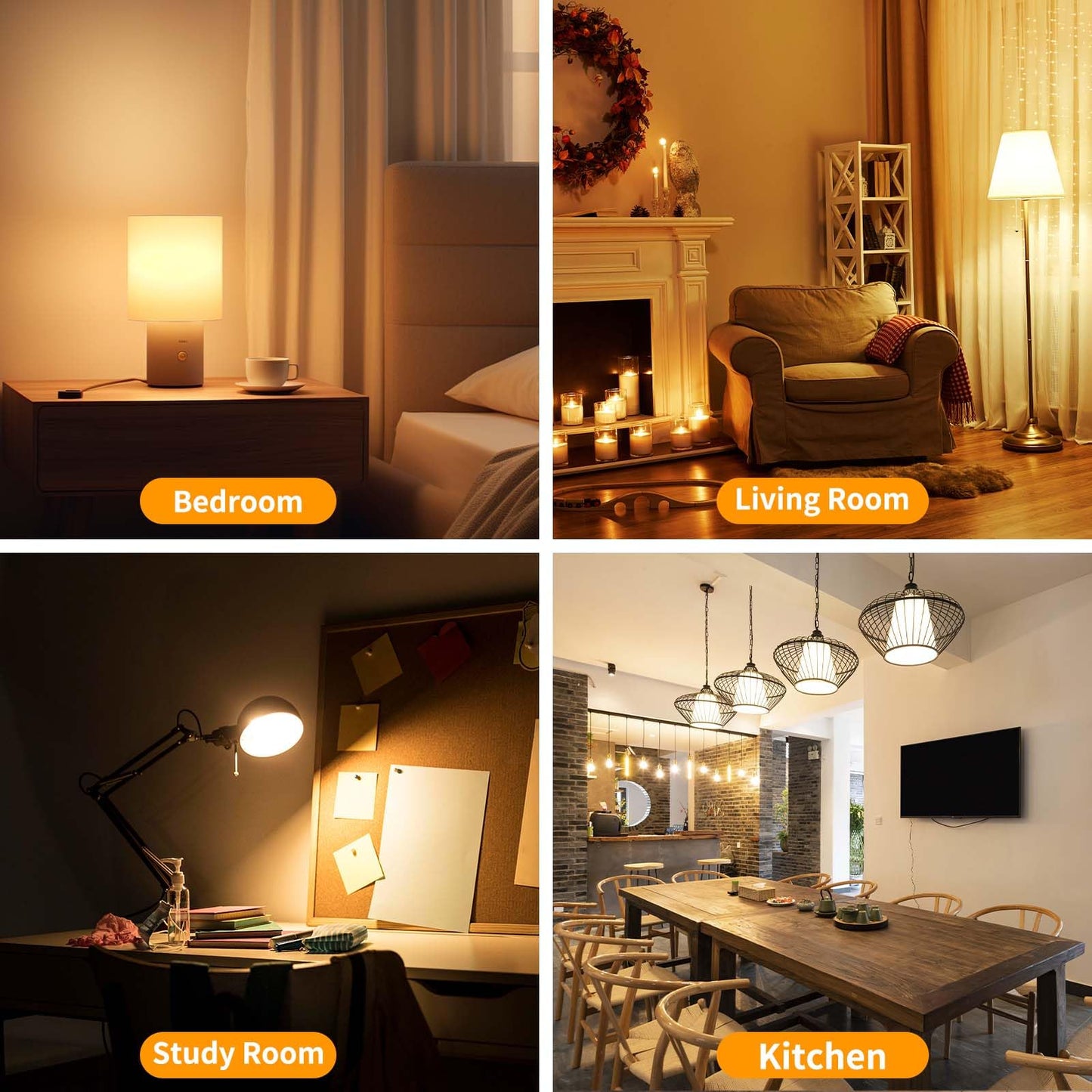 Novapollo A19 Led Light Bulbs  Dimmable 60 Watt Equivalent Led Bulbs  800Lm 9.5W Lightbulb  2700K Soft White  E26 Standard Base  Cri80+  25000 Hour Lifetime- 6 Pack