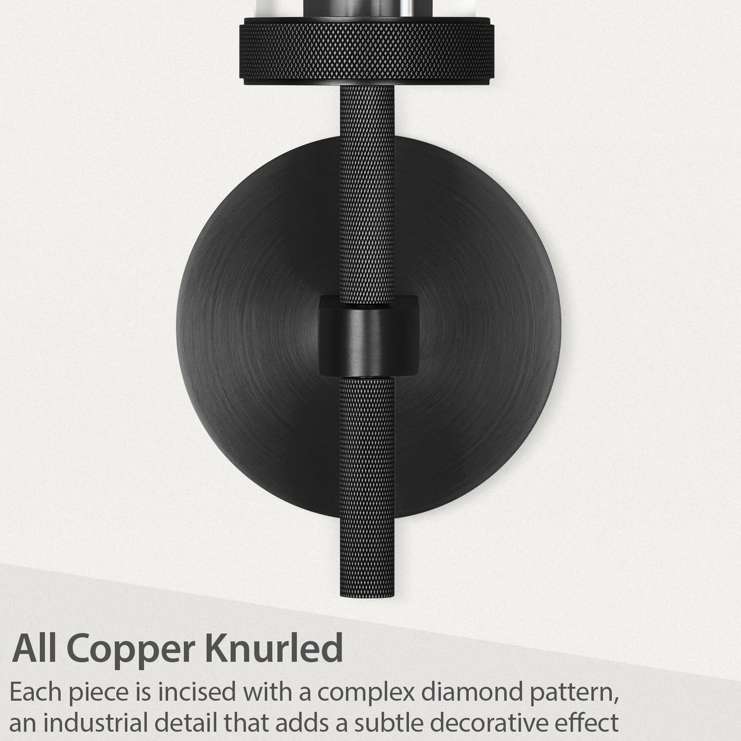 Zhtiechui Black Wall Sconces Bathroom Vanity Wall Sconces  Glass Tube Wall Sconces 14  Sconces Wall Lighting Indoors  Wall Lights For Mirror  Living Room  Bedroom  Hallway (Including Bulb)
