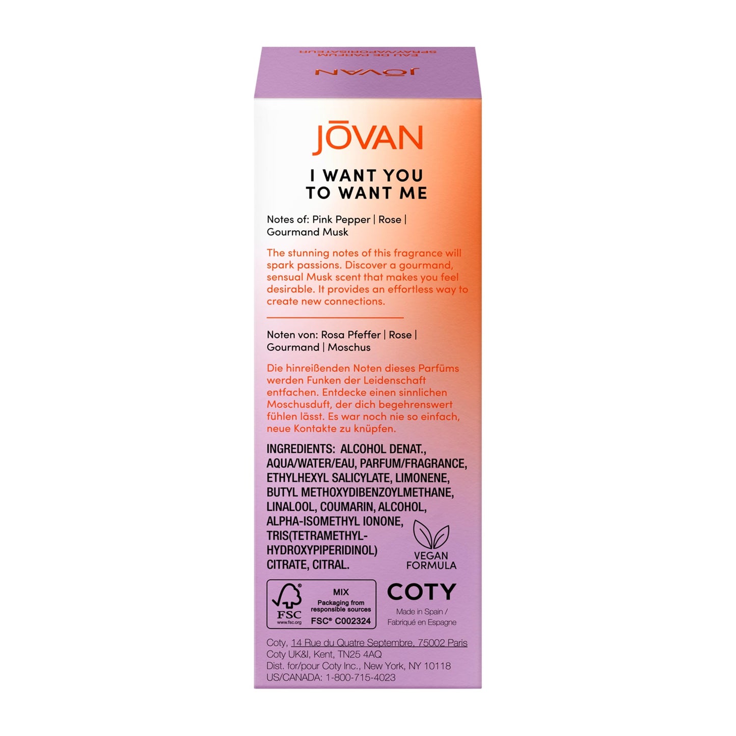 Jovan I Want You To Want Me Eau de Parfum 1.7 fl oz (Pack of 1), Notes of Pink Pepper, Musk, and Rose, Unisex Fragrance, Long Lasting, Everyday Fragrance, Travel Size