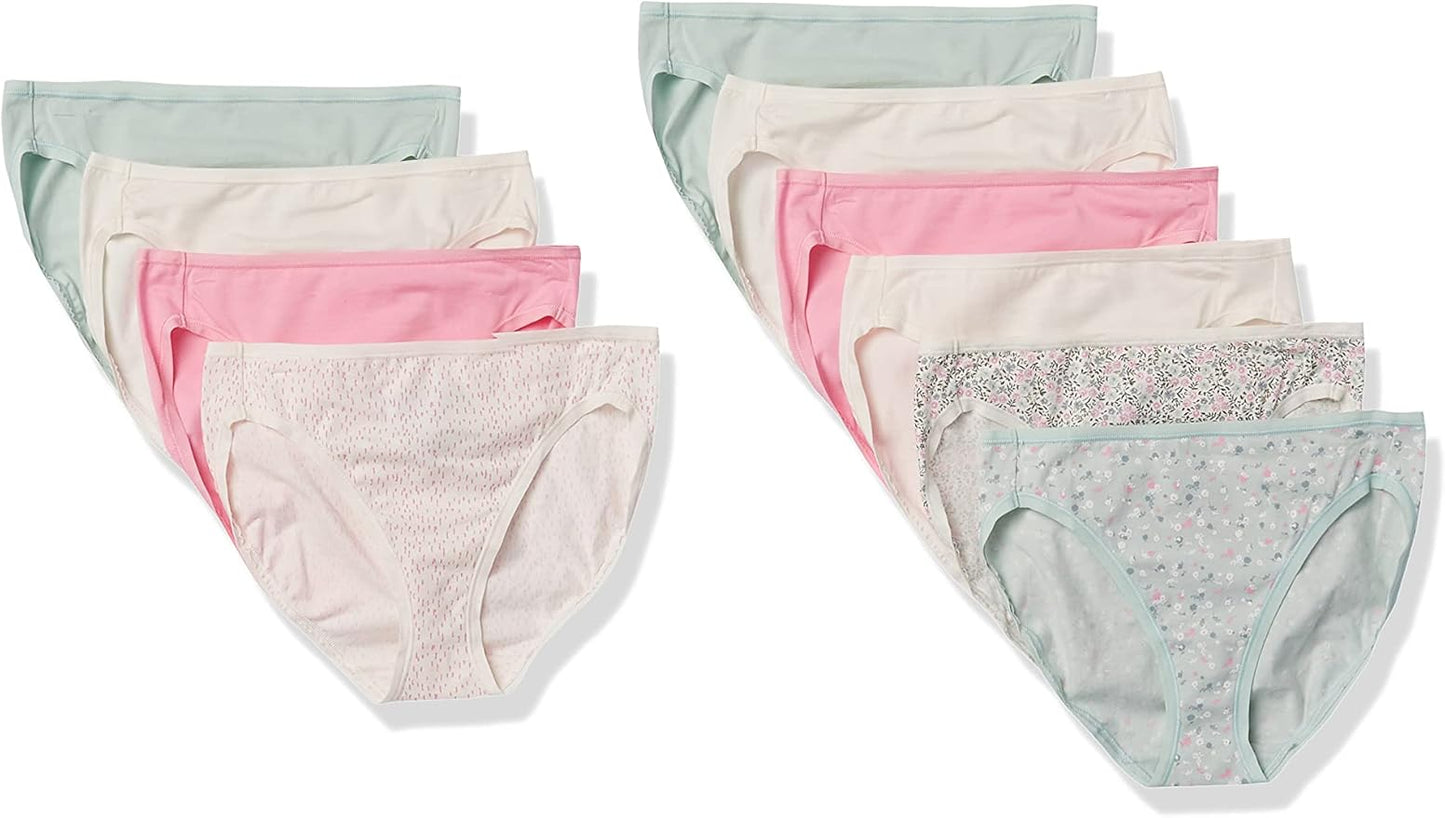 Amazon Essentials Womens Cotton High Leg Brief Underwear (Available in Plus Size), Breathable