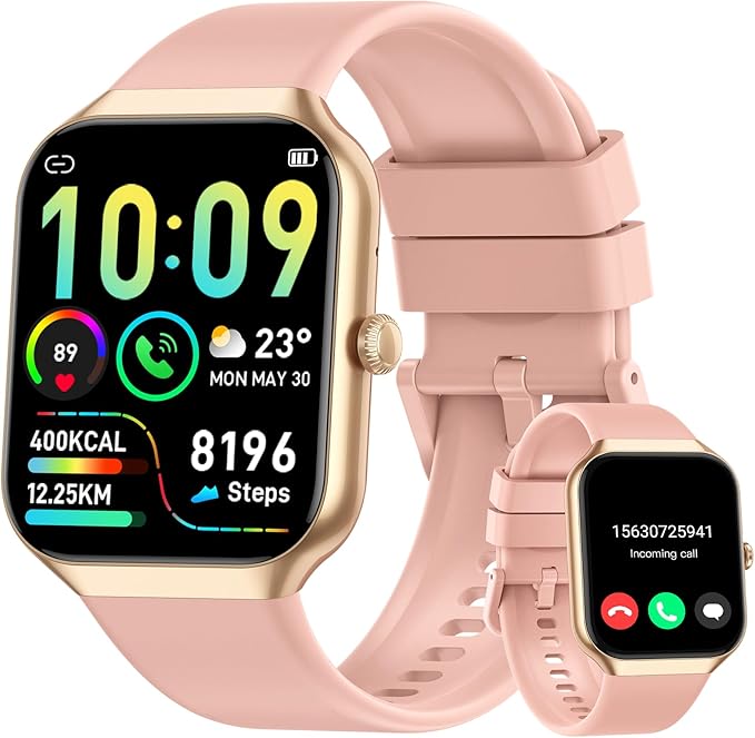 Smart Watch for Men Women Answer/Make Calls, 1.96" HD Fitness Watch with Heart Rate Monitor Sleep Monitor, 113+ Sports Act...