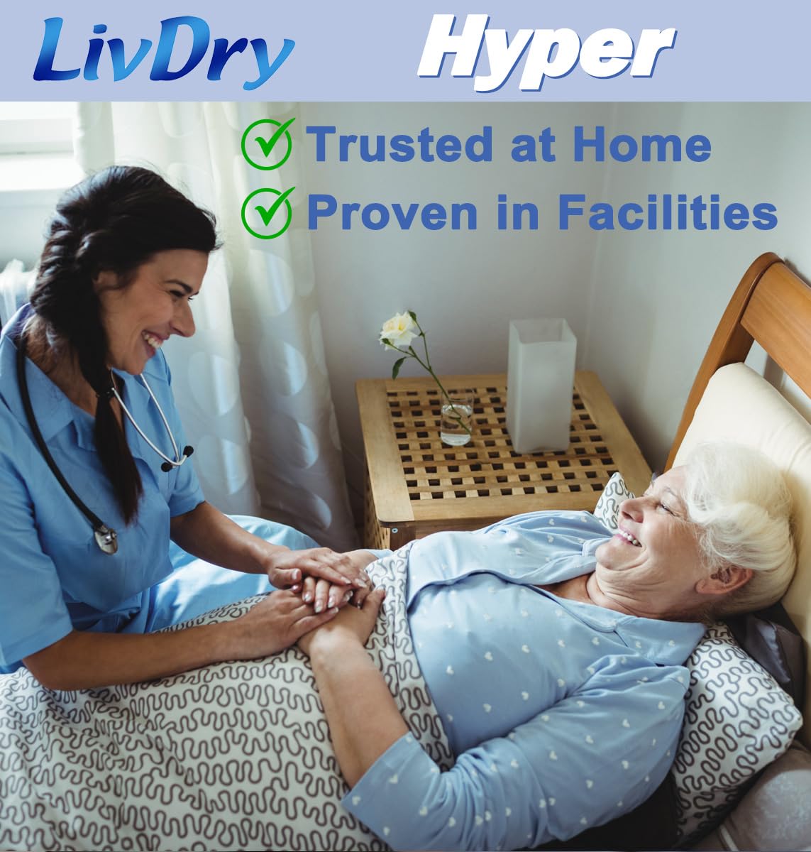 LivDry High Absorbency Pad Insert for Incontinence Briefs and Adult Diapers, Women and Men, Hyper 2000 (20 Count)