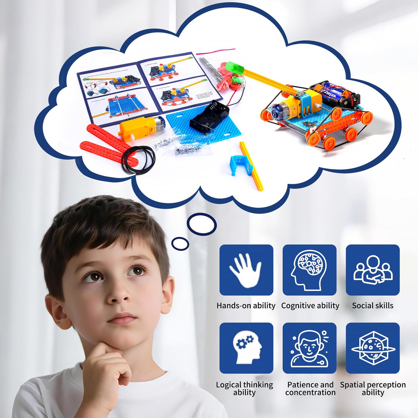 STEM Kits for Kids Ages 8-10 12-14, 4 in 1 Solar Powered STEM Toys for Boys Science Engineering Robotics Robot Building Kits Projects for Kids Age 8-12, Building Toys Crafts for Boys 8-12 6-8