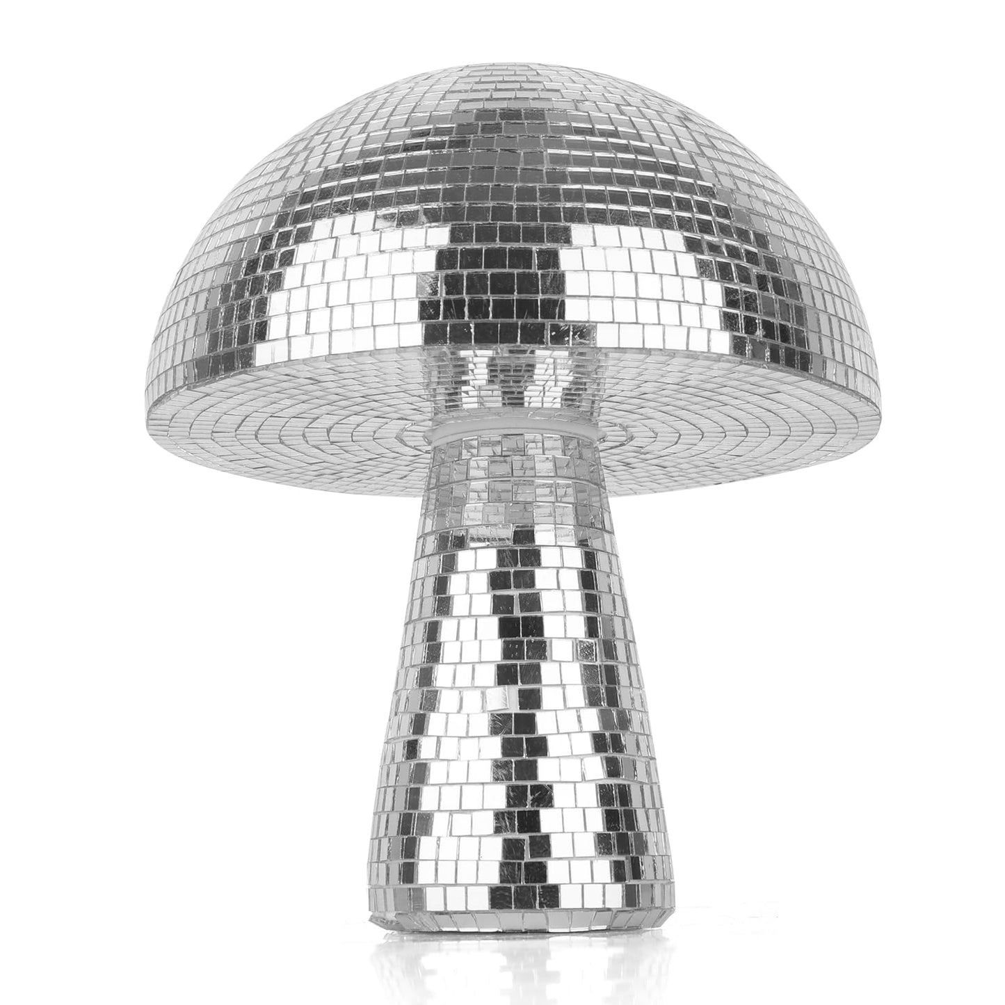 Yeehlmer Creative Mushroom Disco Ball For Party Table Decor Mirror Retro Handmade Disco Ball Mushroom Shape Home Art Decorations Bar Ornaments (Silver M(7))