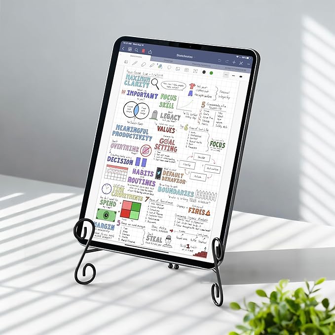 Plate Stands for Display, 10 Inch Easel Stand for Decoration Plate, 1 Pack Black Metal Plate Holder for Photos Plates Cookbooks Albums