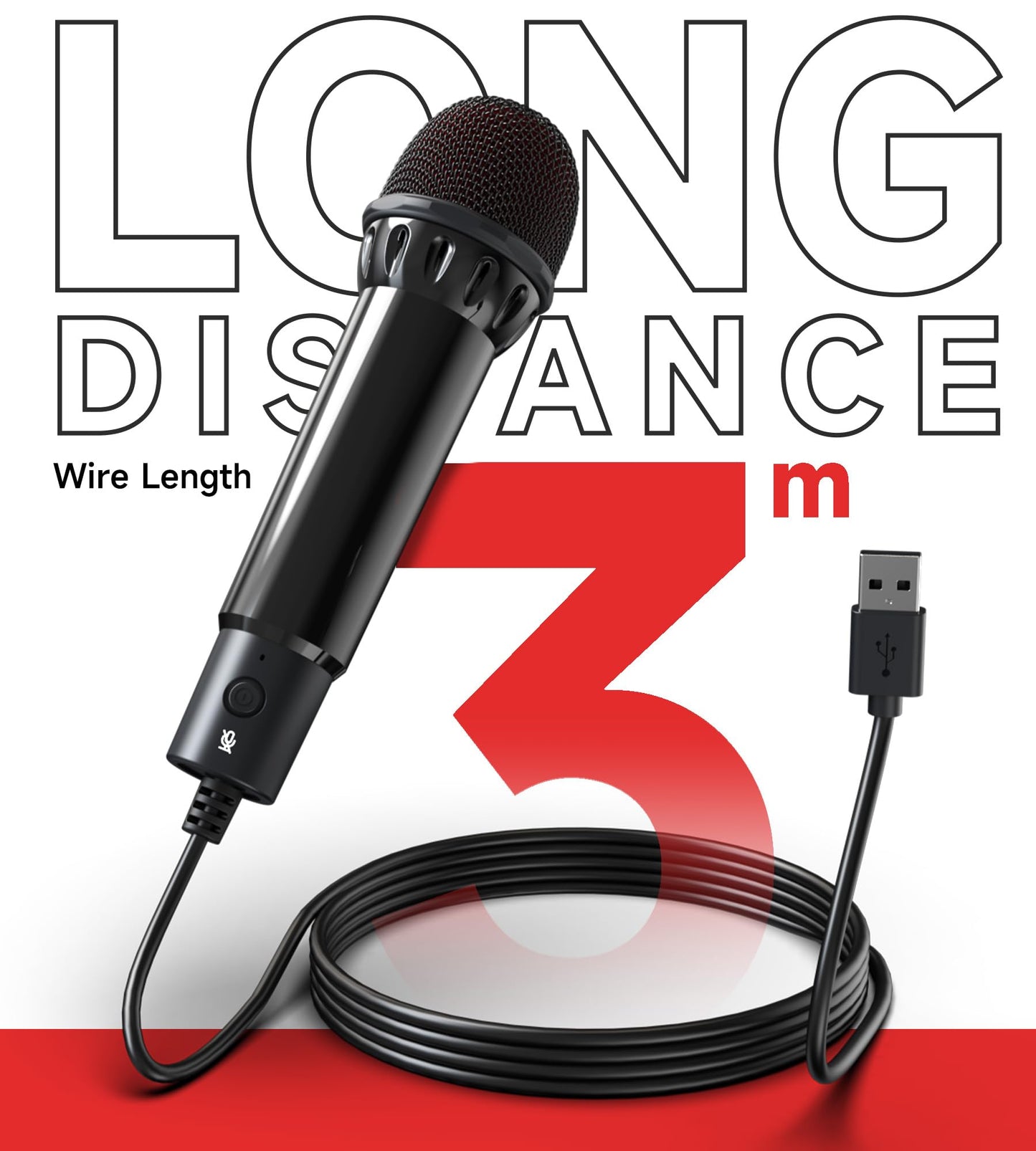 Echomussy 2Pcs 10Ft Wired Usb Microphone For Switch 2&1 Gaming/Ps5/Ps4/Xboxone/Pc Gaming, Plug And Play, One Button Mute, Dual K