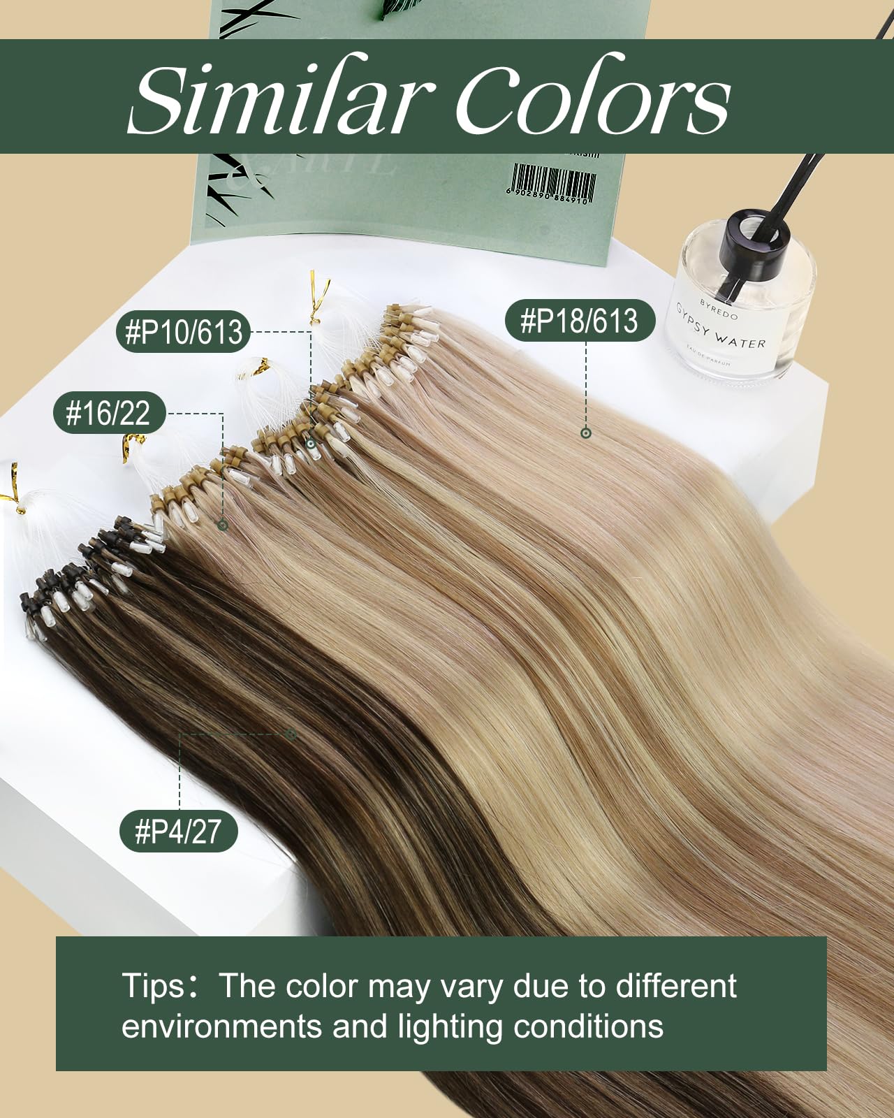 Ugeat Microlink Real Hair Extensions Highlight Long Straight Dark Brown Highlight Caramel Brown Micro Bead Human Hair Extensions