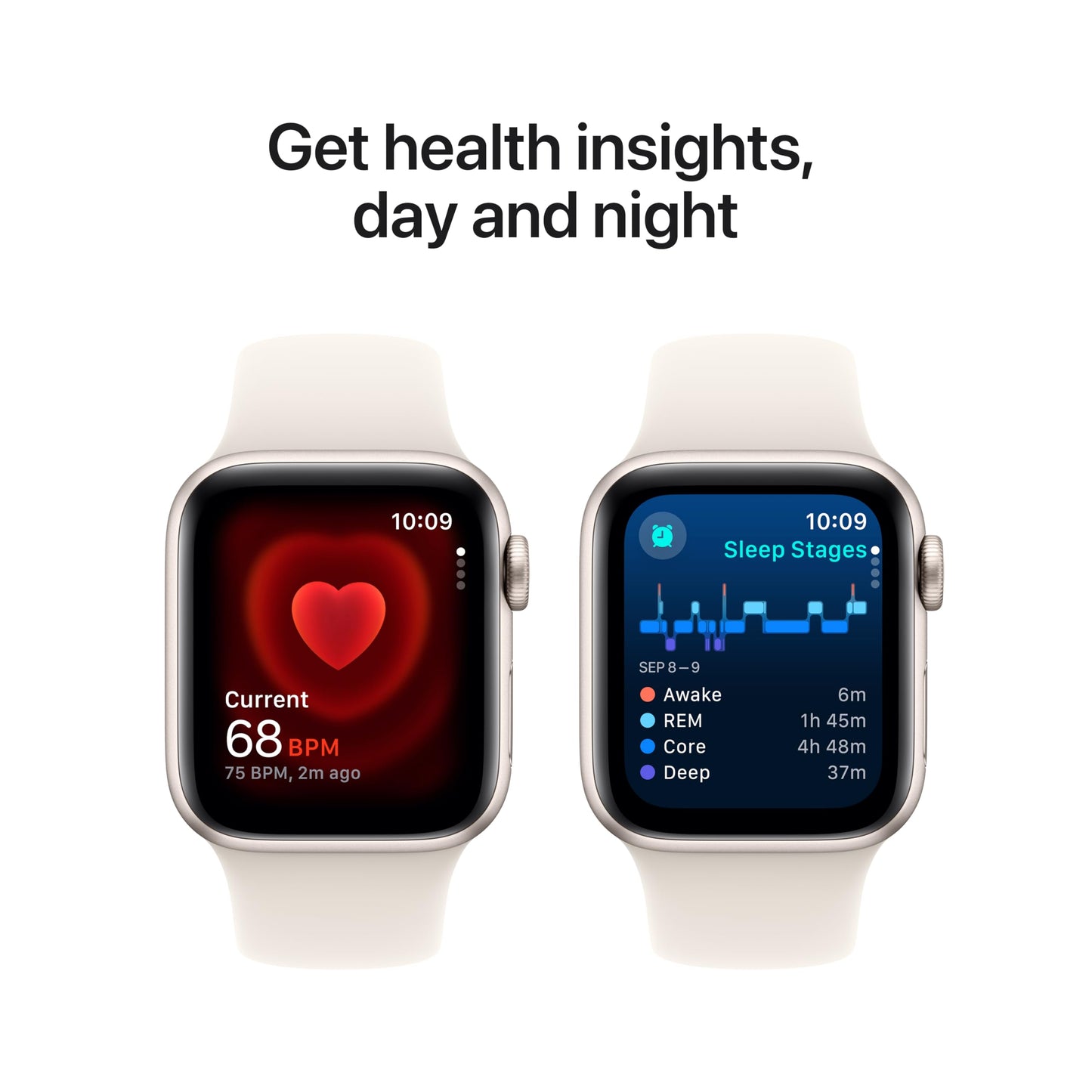 Apple Watch Se (2Nd Gen) [Gps 40Mm] Smartwatch With Starlight Aluminum Case With Starlight Sport Band S/M. Fitness And Sleep Tra