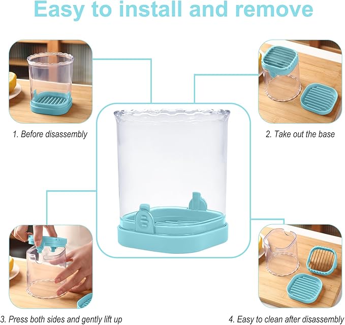 Strawberry Slicer：Fruit Slicer Cup Veggie Salad Speed Cutter for Strawberries Egg Banana Mushroom Cucumber Kiwi the Kitchen Portable Slicing Tool (Blue)