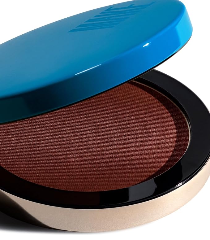 MAKE Beauty Skin Mimetic Microsuede Bronzer Powder - Matte Bronzing Powder Contour, Buildable Formula, Non Comedogenic, Long Lasting Color. Shade - Stellar for Deep Skin