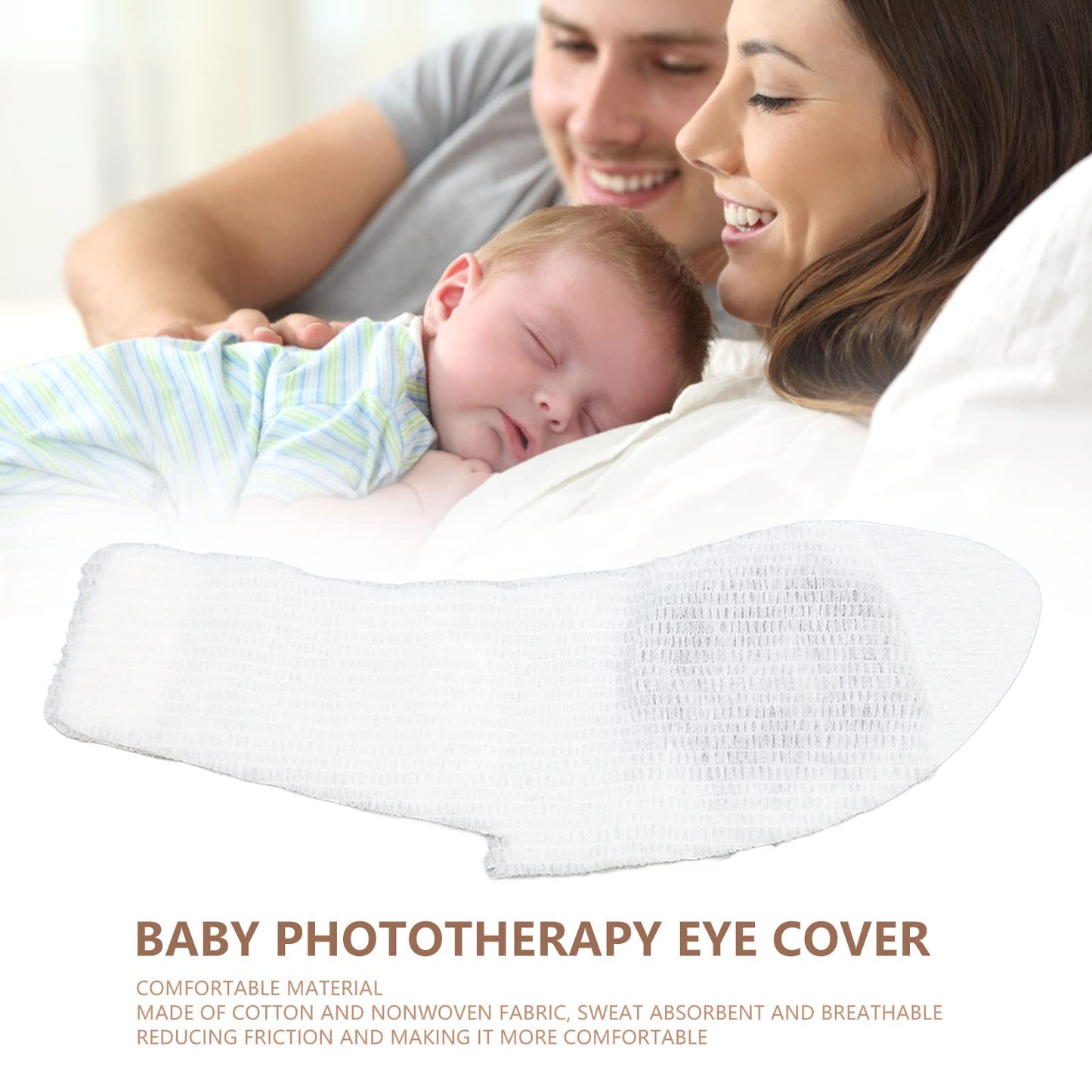 Infant Protective Eye Cover, Nonwovens Baby Eye Mask Newborn Eye Shade Easy to Use for Newborn Protection