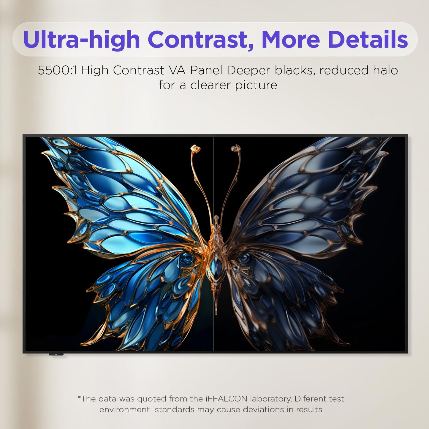 iFFALCON 65-Inch Class QLED 4K Smart TV, Ultra-Slim Picture Frame TV, 144Hz, HDR, Art Mode w/AI Art, Wide Color Gamut, Dolby Vision IQ, Dolby Atmos, Google Assistant Voice Remote(65F75, 2025 Model)