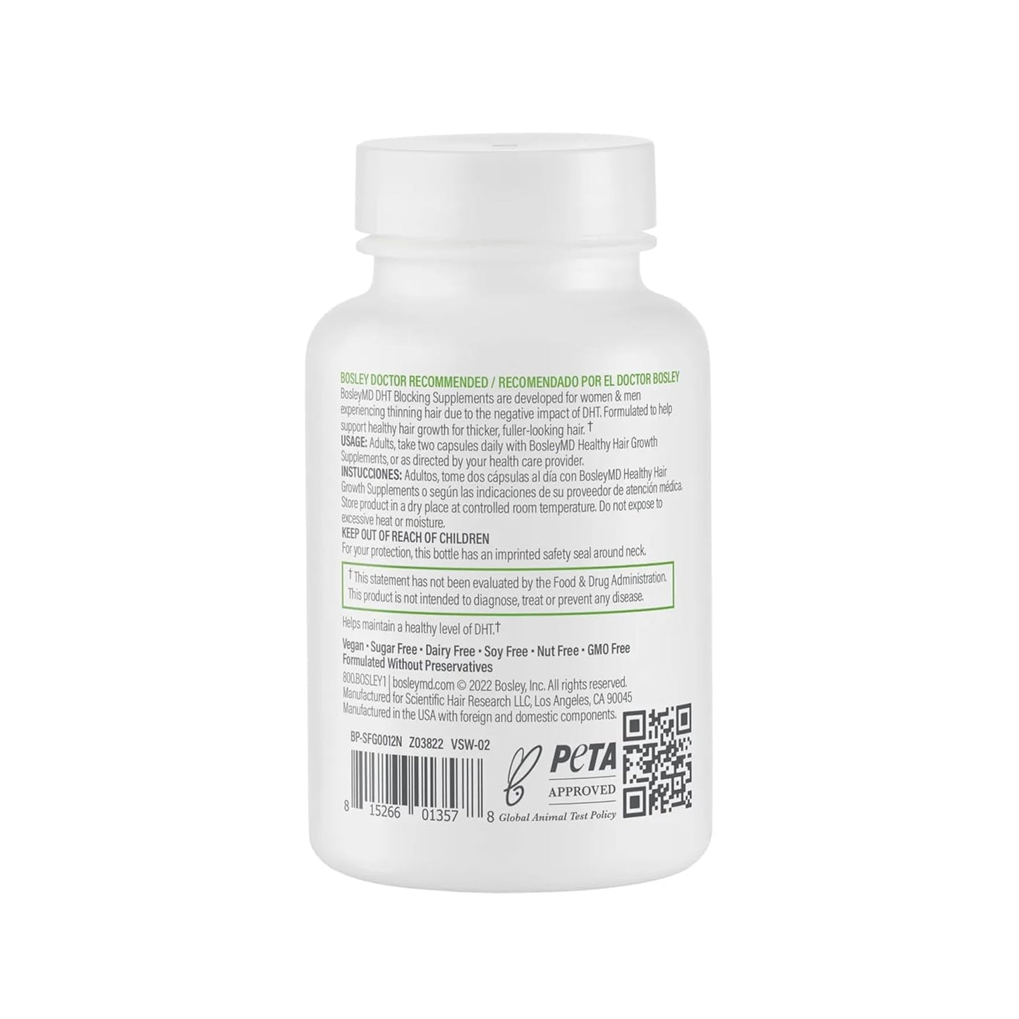 DHT Blocking Supplements – DHT·7 Blend with Saw Palmetto, Kelp, Reishi Mushroom, Green Tea, Nettle Leaf, Dandelion Root & Pygeum Bark – Promotes Thicker, Fuller Hair for Men & Women – 60 Capsules