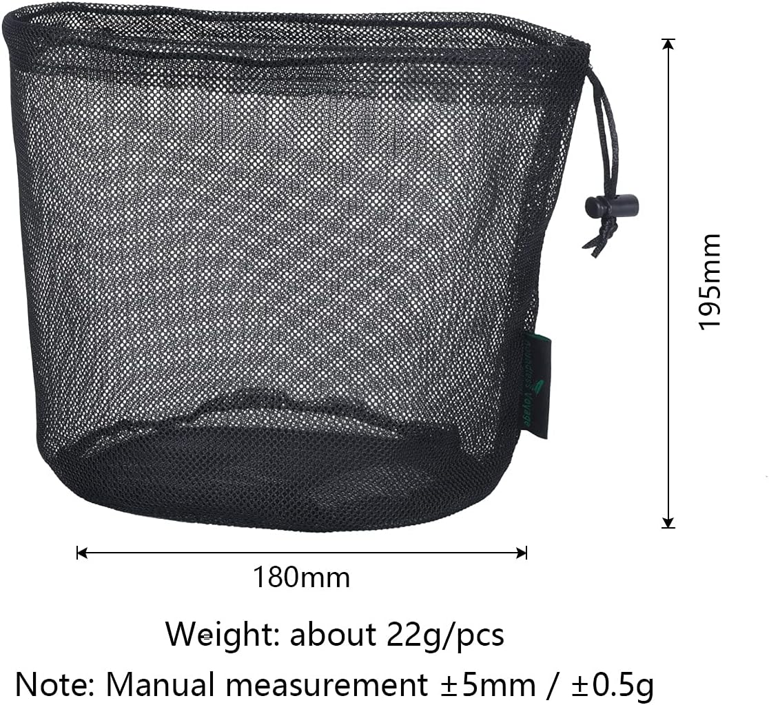 5pcs Nylon Mesh Bag Travel Stuff Sack Sports Equipment Bag BVP04