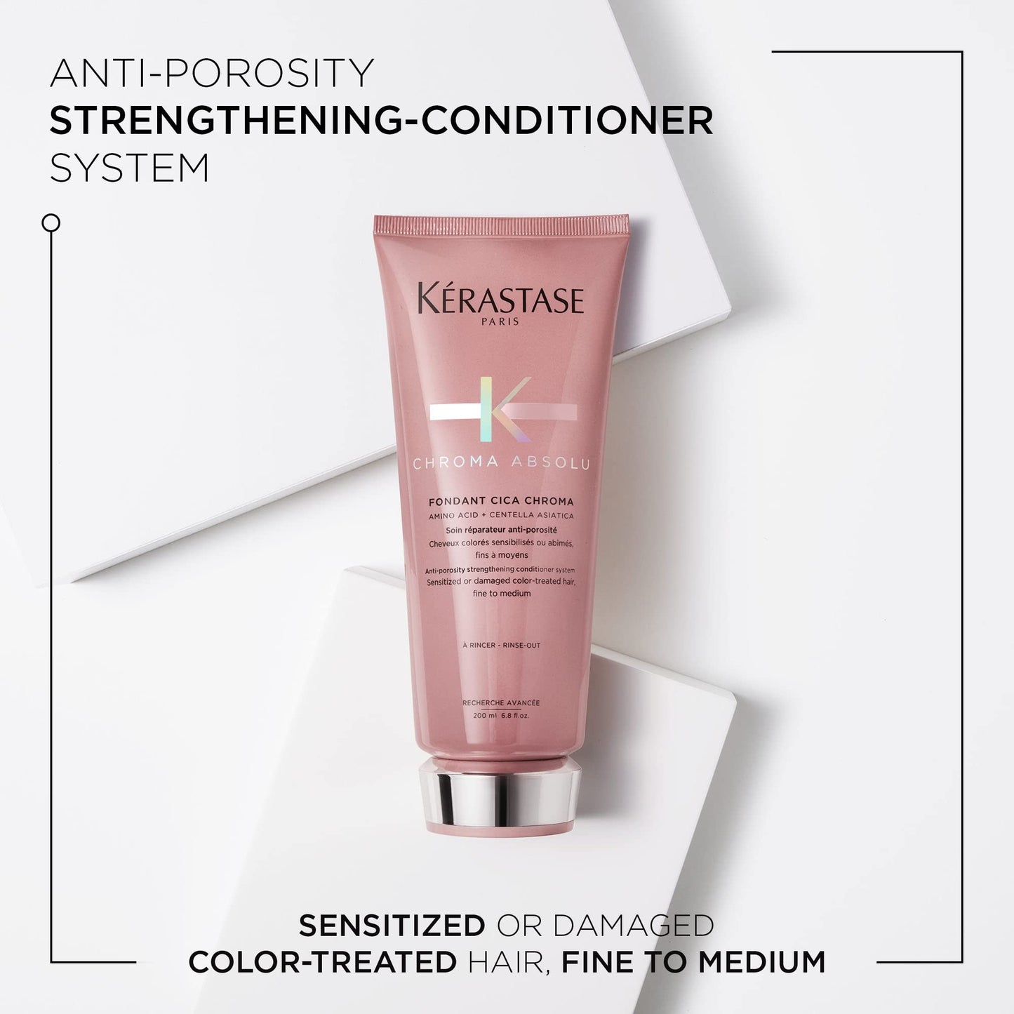 Kerastase Chroma Absolu Cica Chroma Strengthening Conditioner For Sensitive or Damaged Hair - Anti-Porosity, Improves Hair Healt