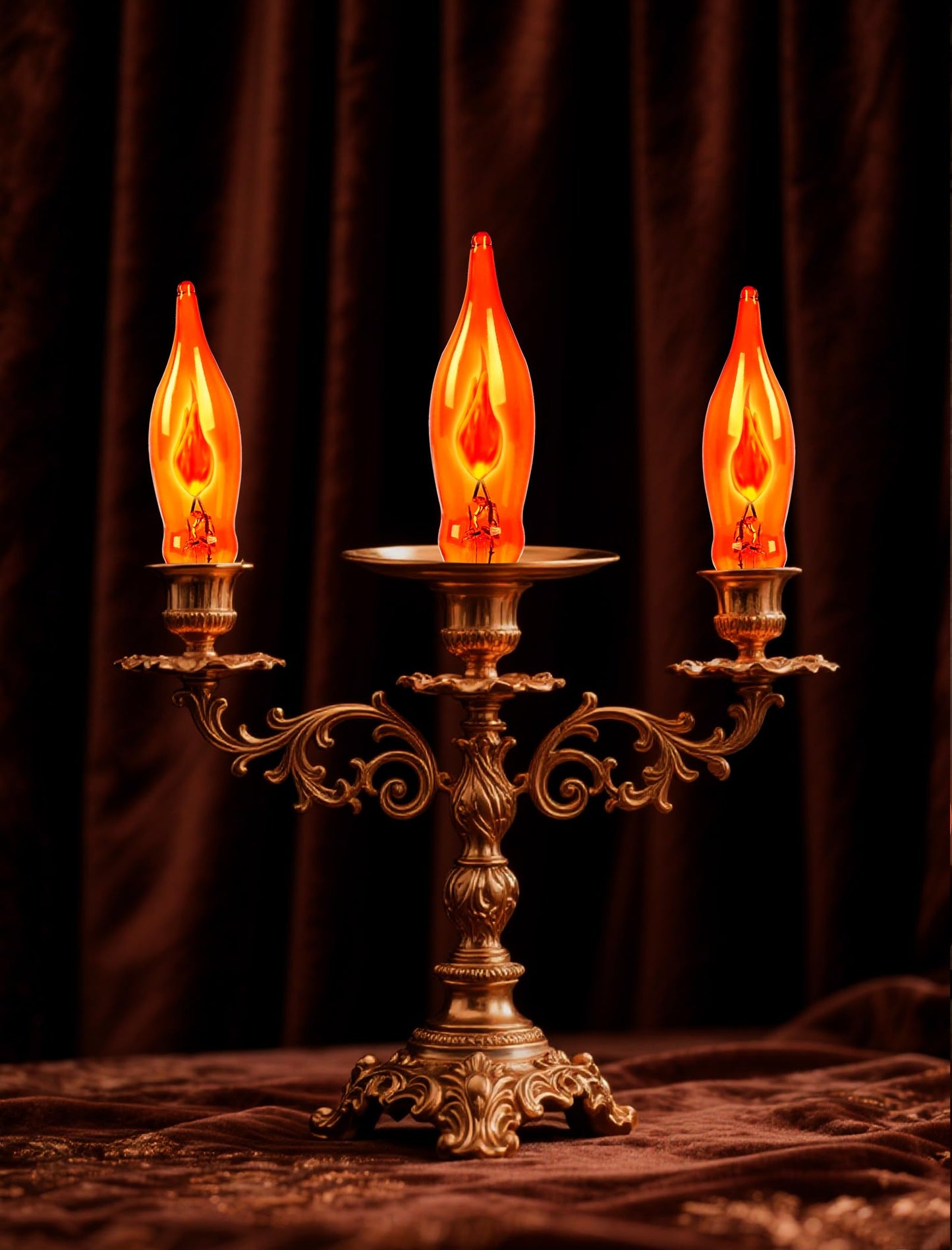 Christmas Orange Flicker Flame Light Bulbs  C18 Led Replacement  1 Watt E12 Candelabra Base  Flickering Flame Night Bulbs For Xmas Tree Outdoor String Lights Window Candles Chandeliers Decor  12Pk