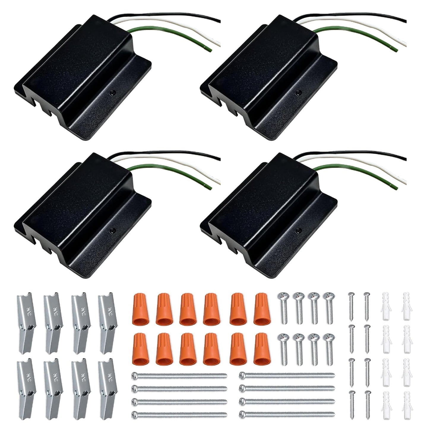 Yuemegou 4Pcs H Track Black Floating Canopy Connectors For Track Lighting Accessories H Track System  Energize The Rails