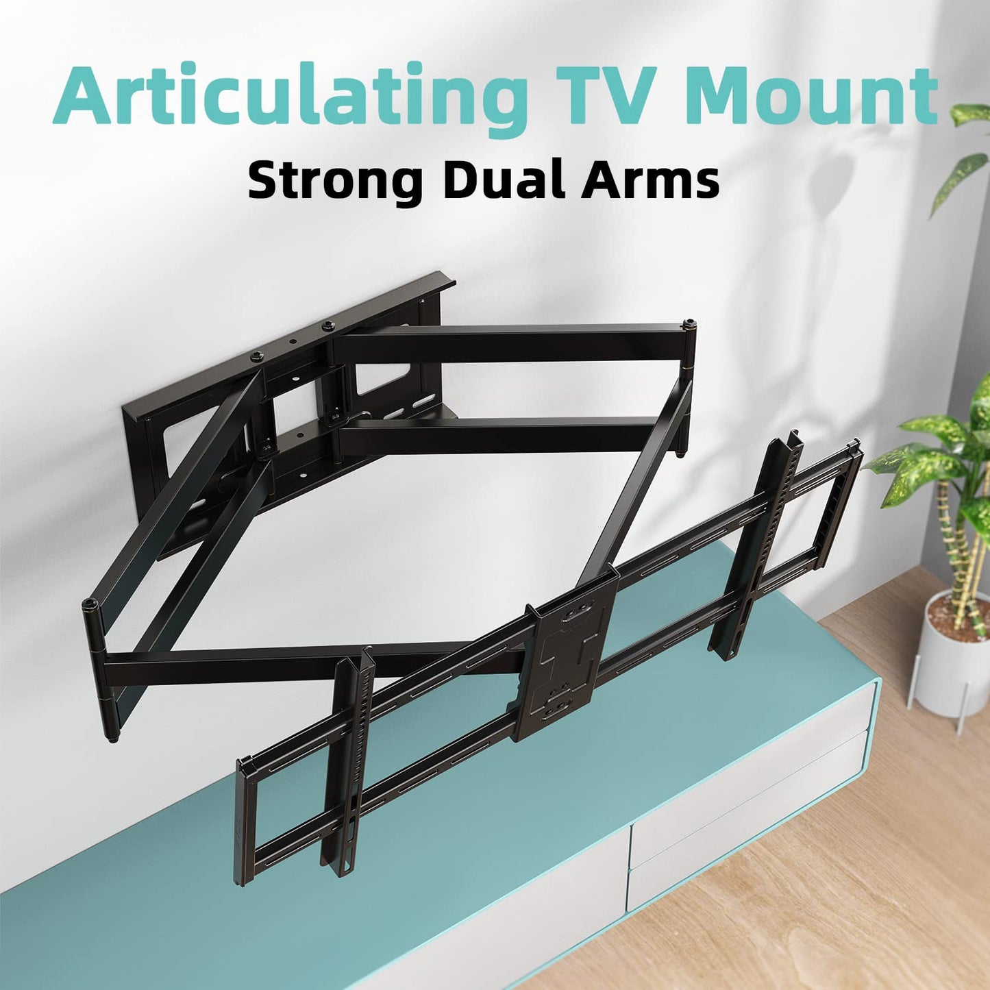 HCMOUNTING Heavy Duty TV Wall Mount for 42-90" TVs, 4X Load Tested Holds 179lbs, 40.9" Smooth Gliding Extension Arms, Full Motion Swivel & Tilt, VESA 800x400, Fits 16-18" Studs