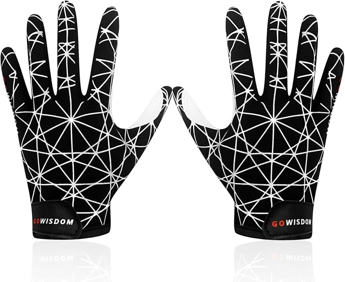 hisptgo Youth Football Gloves, Sticky Silicone American Football Receiver Gloves, Super Grip Rugby Gloves Comfortable Fit ...