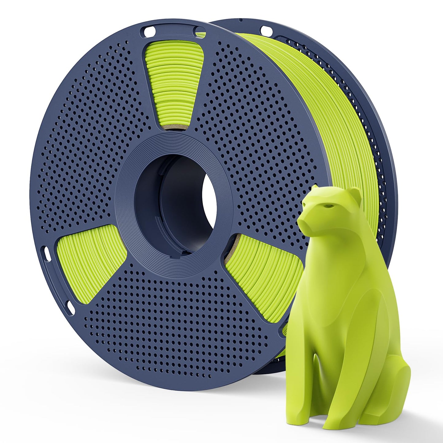 Matte PLA Filament 1.75mm Lime Green Color, 1kg(2.2lbs) SUNLU 3D Printer Filament, Smooth Matte Finish, Less Brittle, Reduced La